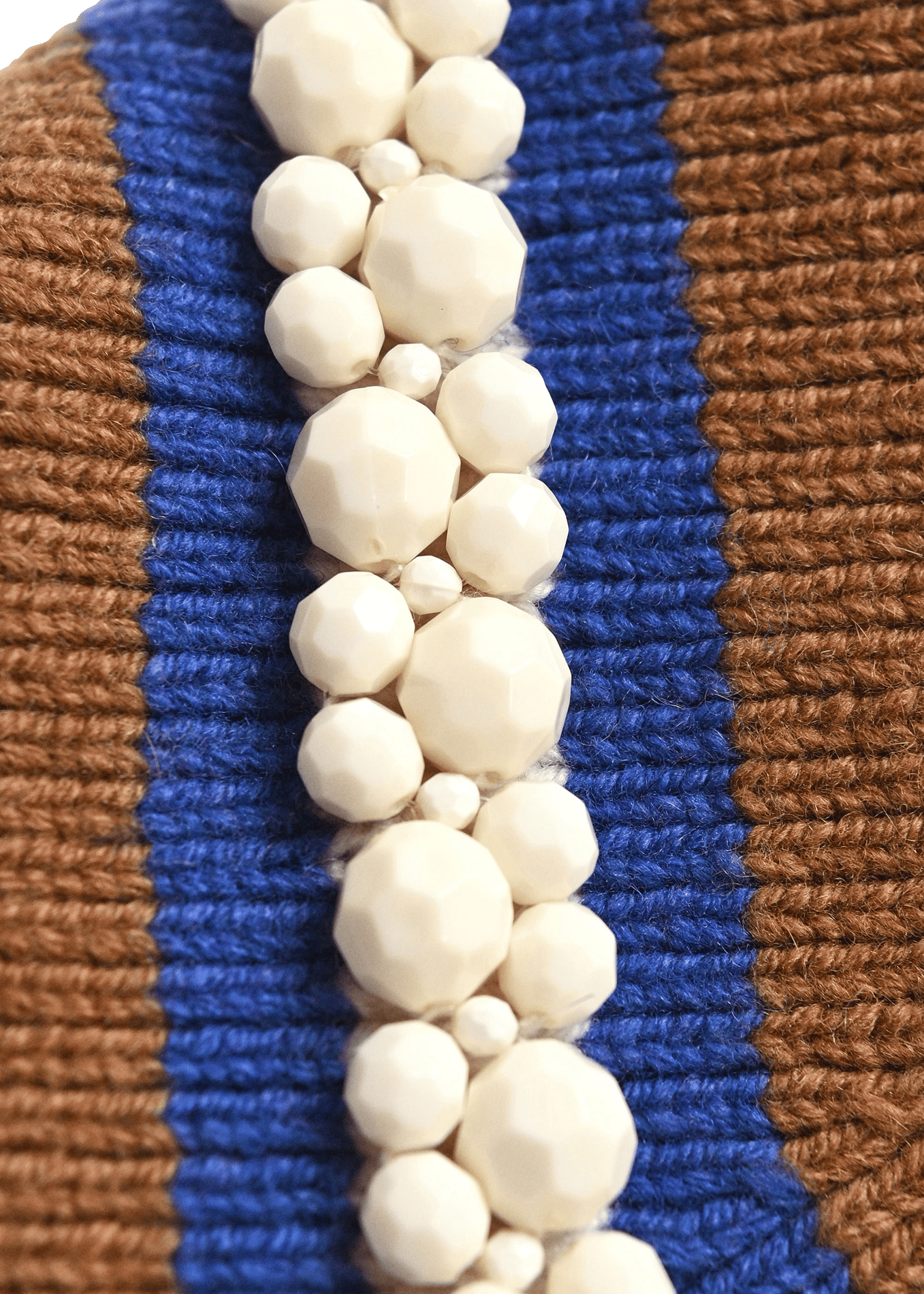 Removable tie-neck collar in a wool blend ESSENTIEL ANTWERP Brown