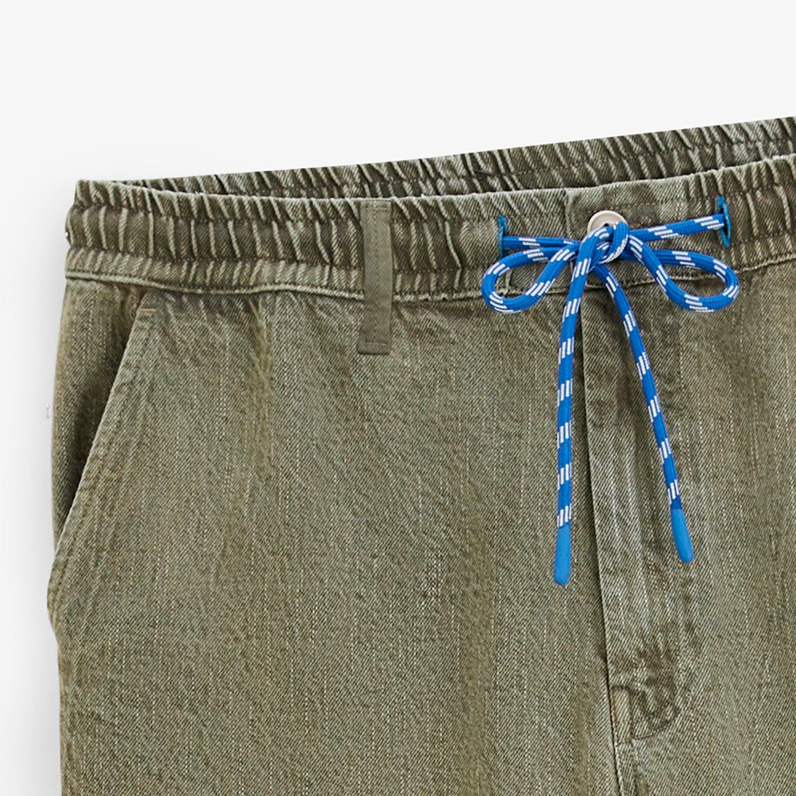 Textured twill cotton trousers 549 with elasticated waist in military green sbplay SERGE BLANCO Grey