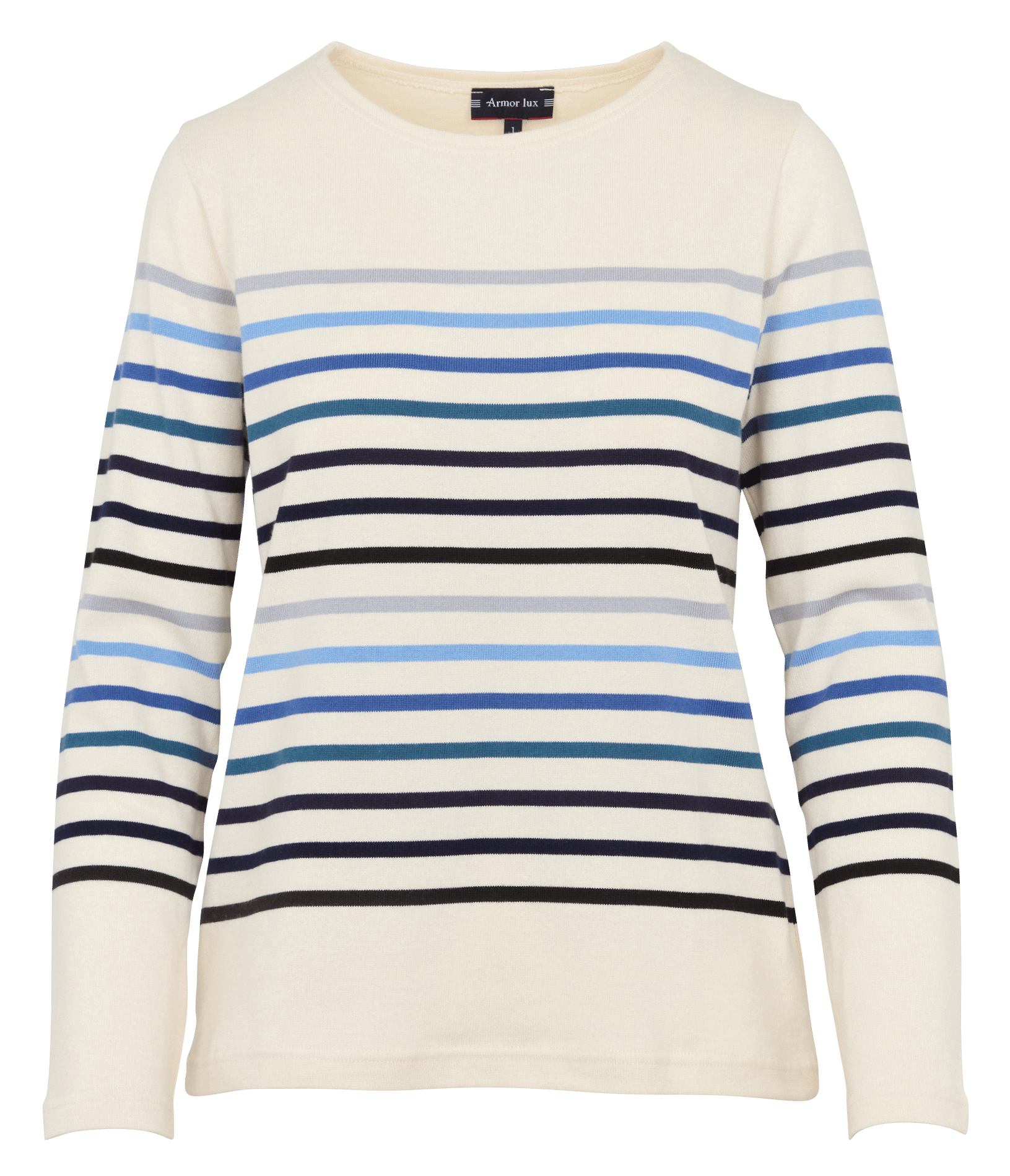 Marinière col rond en coton ARMOR LUX Beige