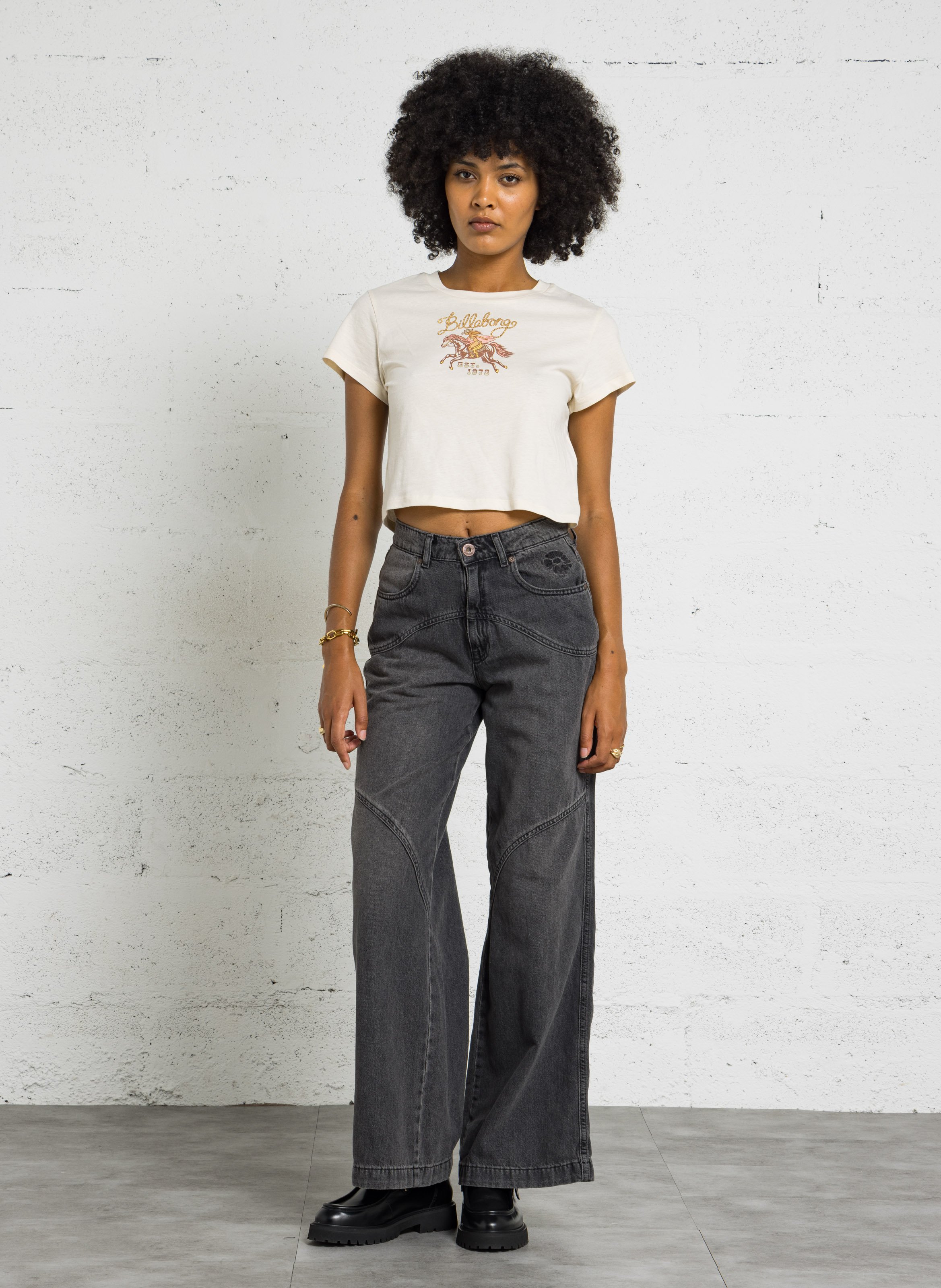 Regular-fit, katoenen T-shirt met ronde hals BILLABONG Beige
