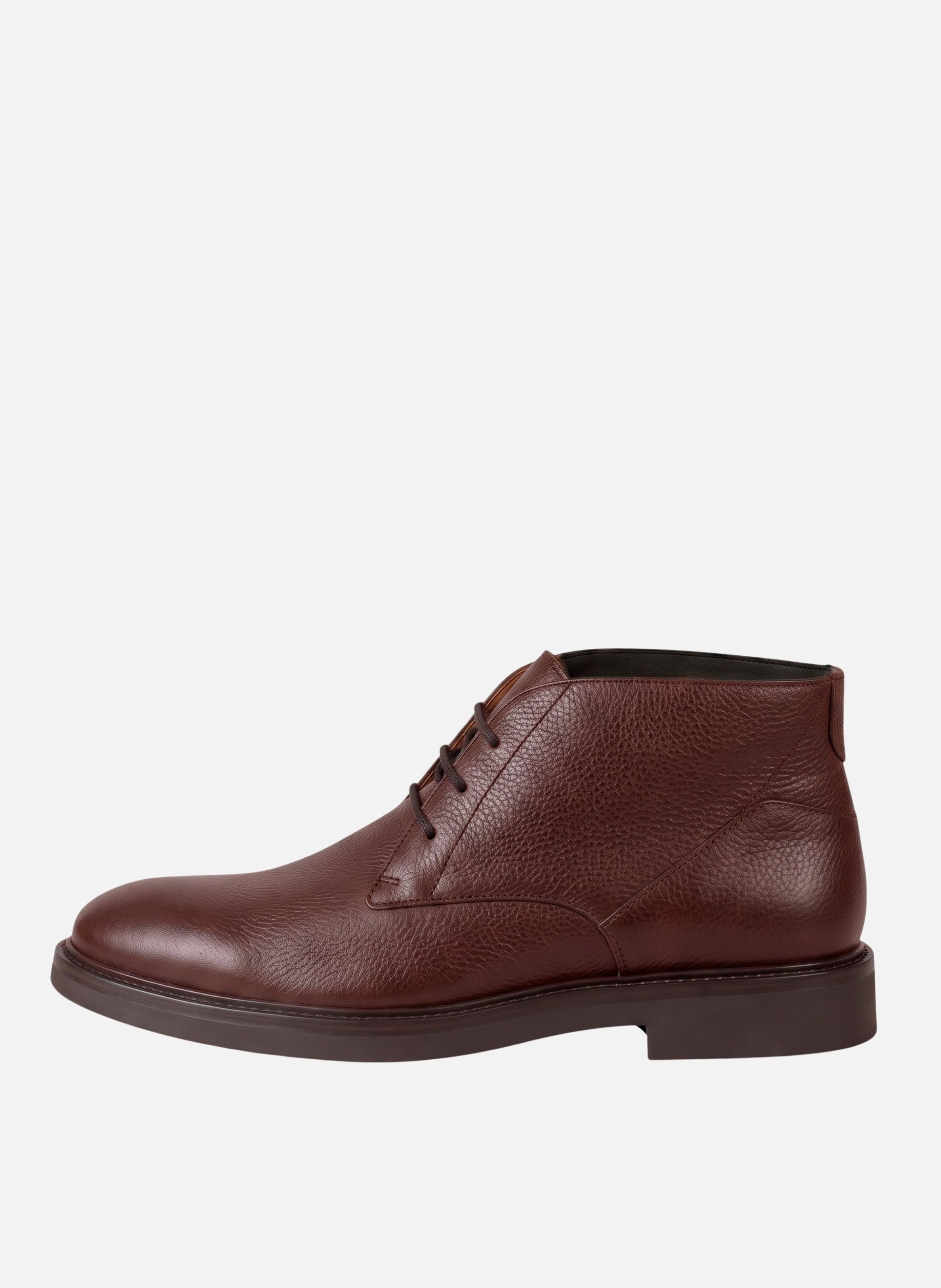 Desert boots gomme côme cuir grainé JULES & JENN Marron