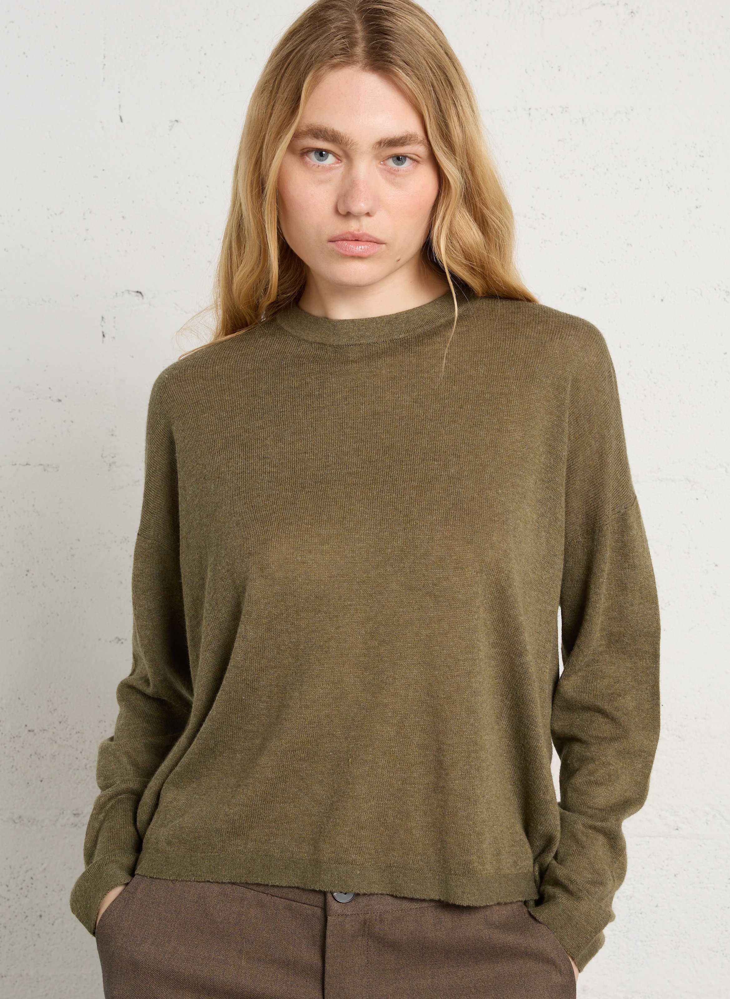 Oversize Baumwollpullover AMERICAN VINTAGE Grun