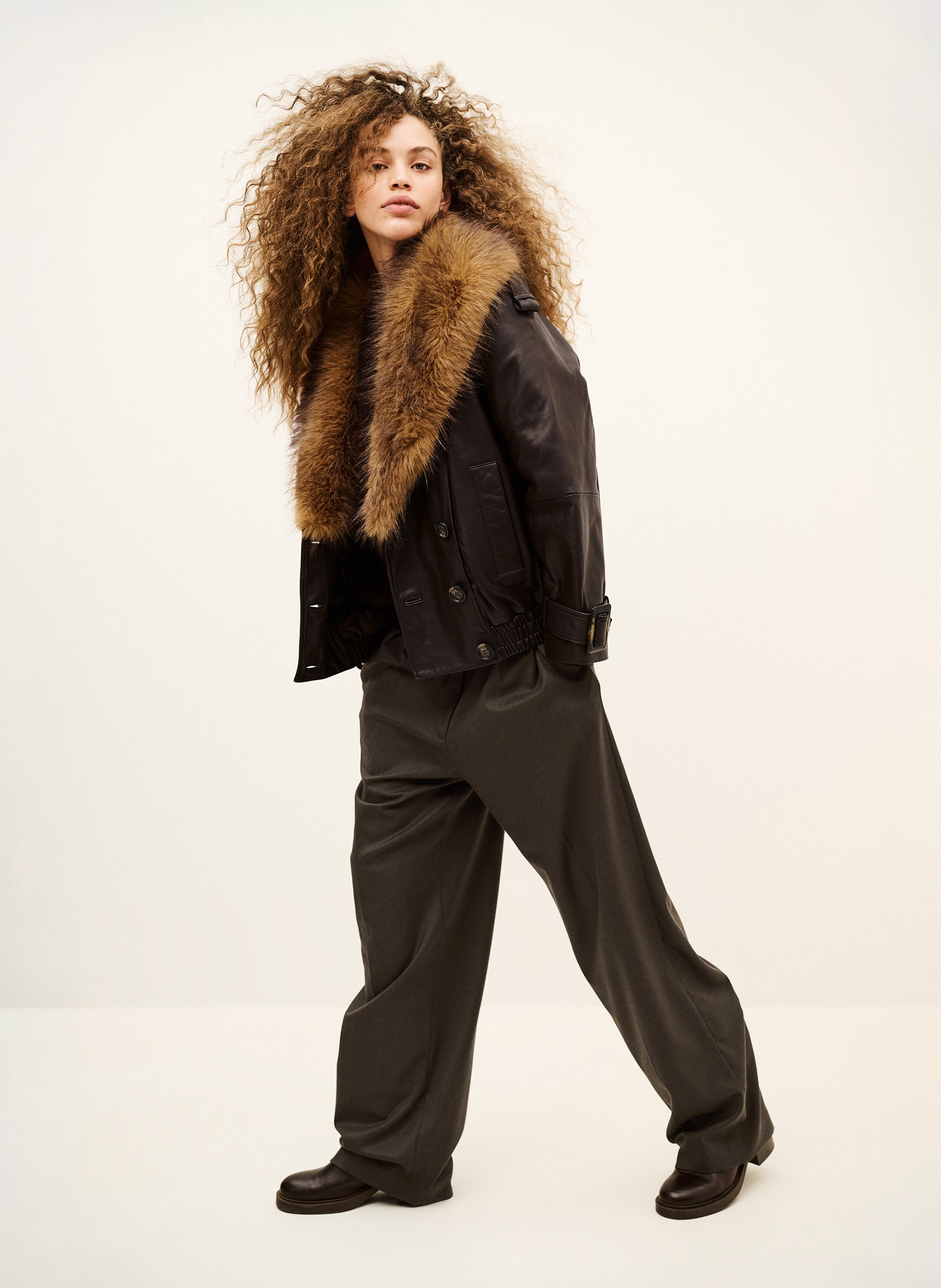 Einfarbige Bundfaltenhose | Braun BA&SH Damen