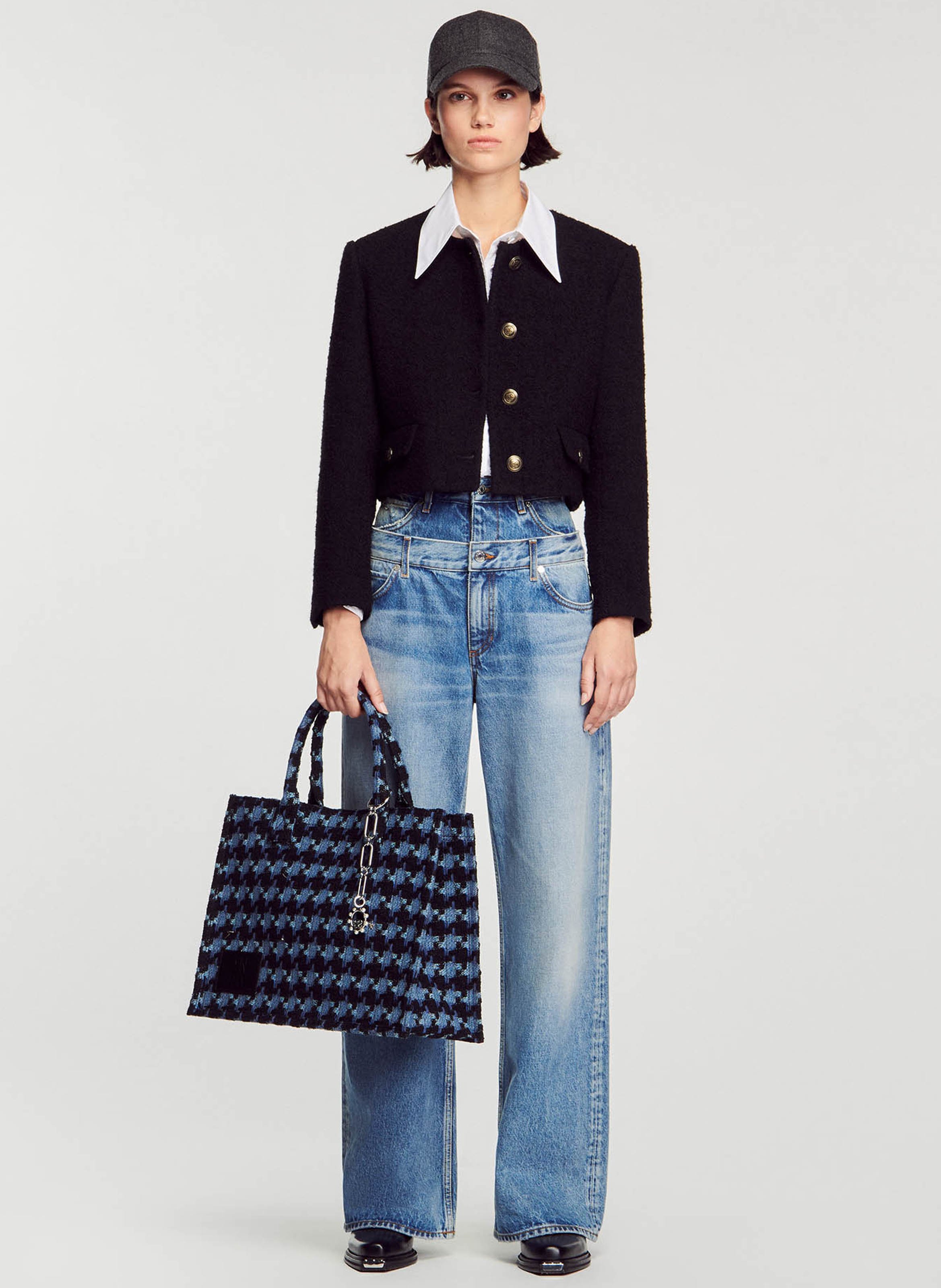 Sandro denim best sale tote bag