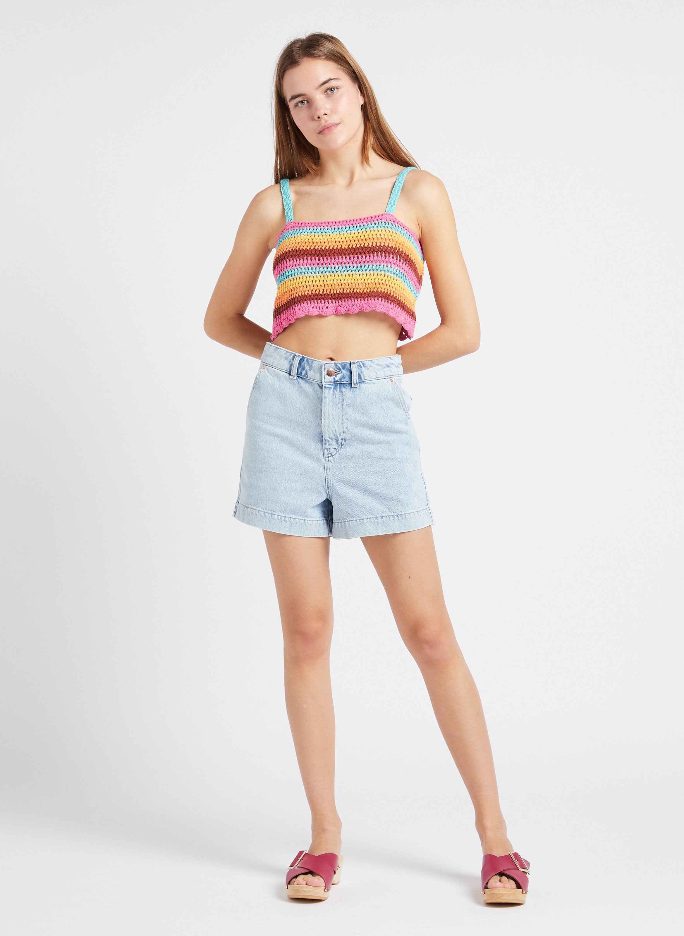 Sabots sandales à petit talon ouverts avec boucle SABOTS YOUYOU Rouge