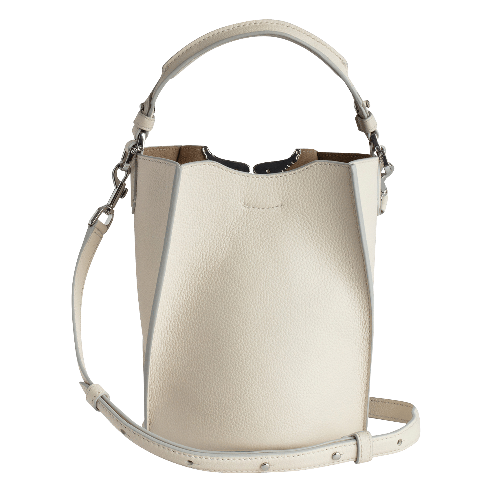 Leren schoudertas ZADIG&VOLTAIRE Wit