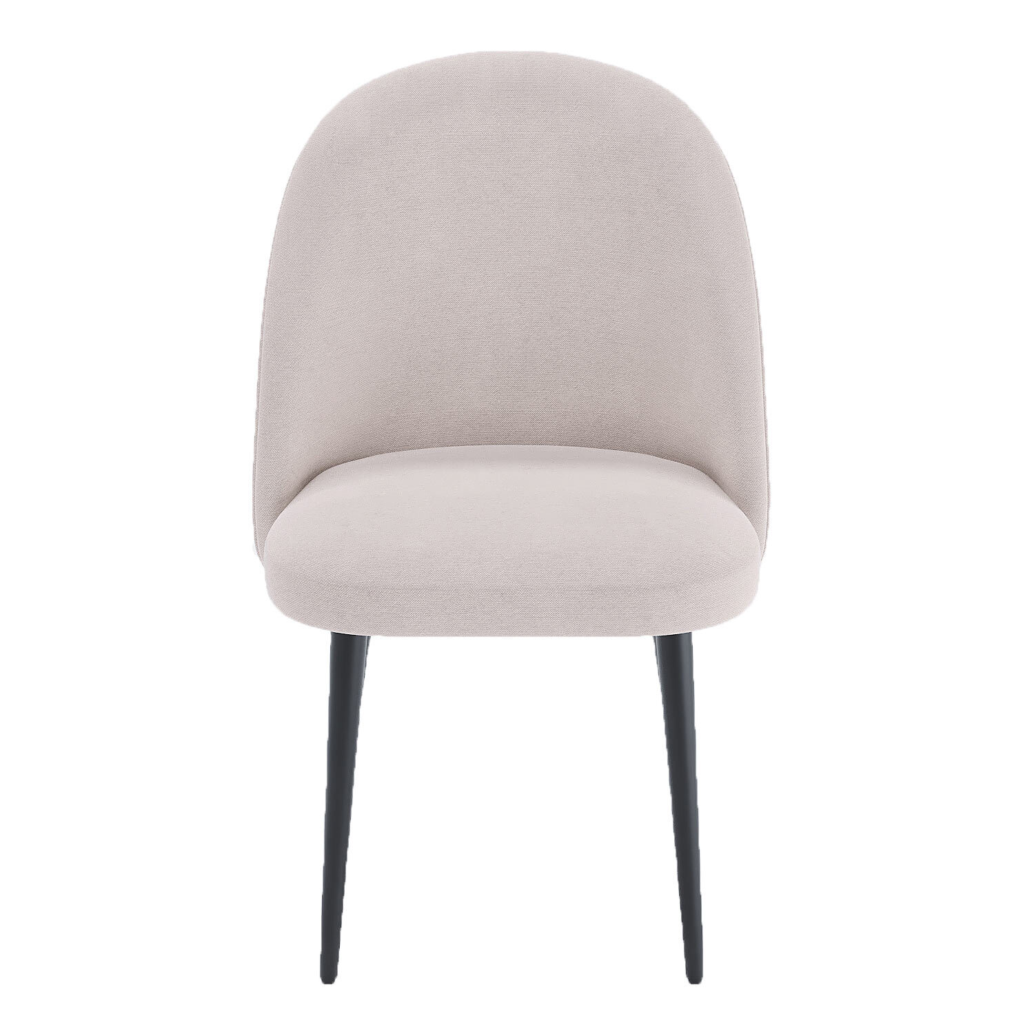 Set of 2 black fabric & metal chairs POTIRON PARIS Beige