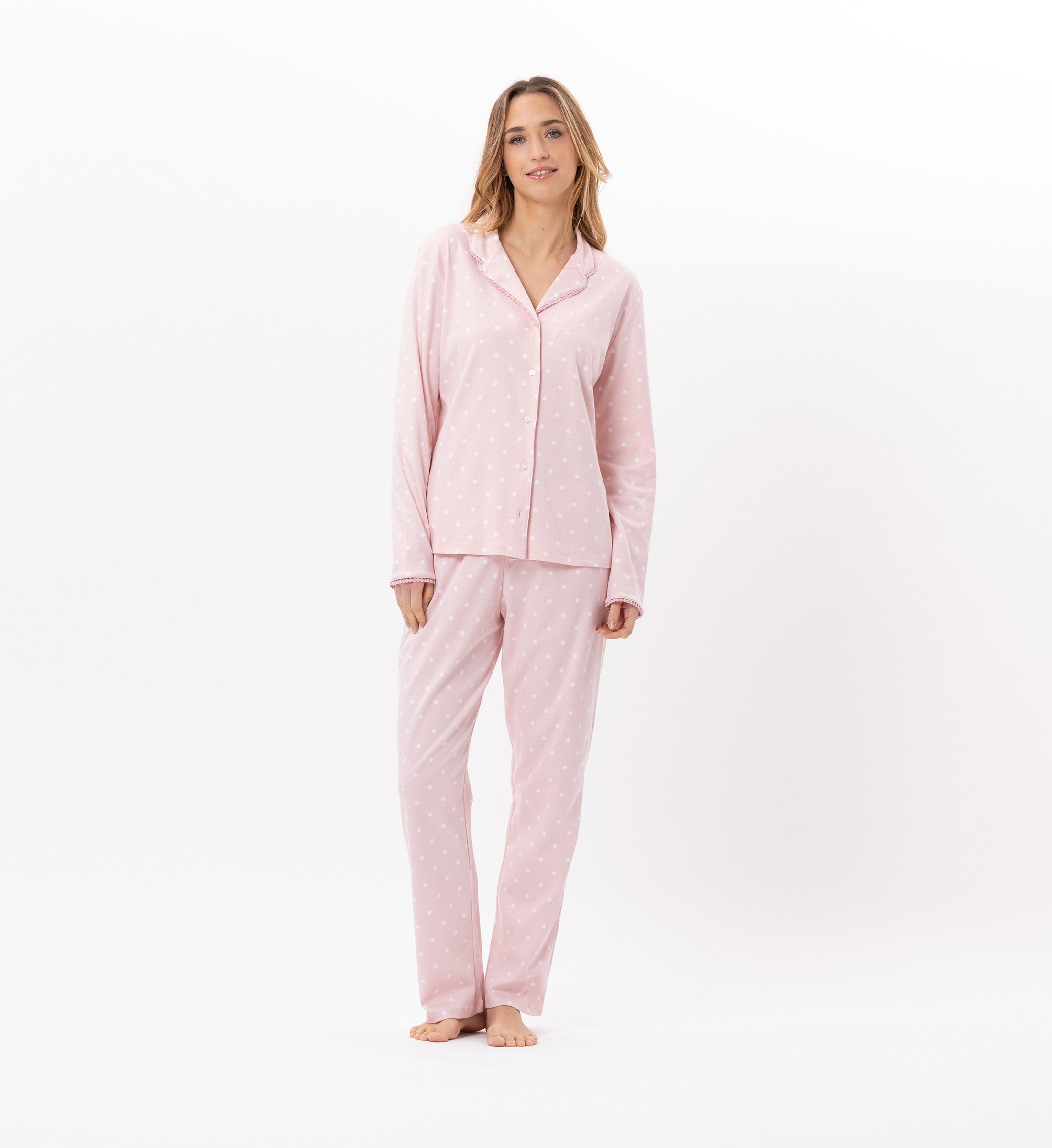 Buttoned cotton pajamas LE CHAT Pink