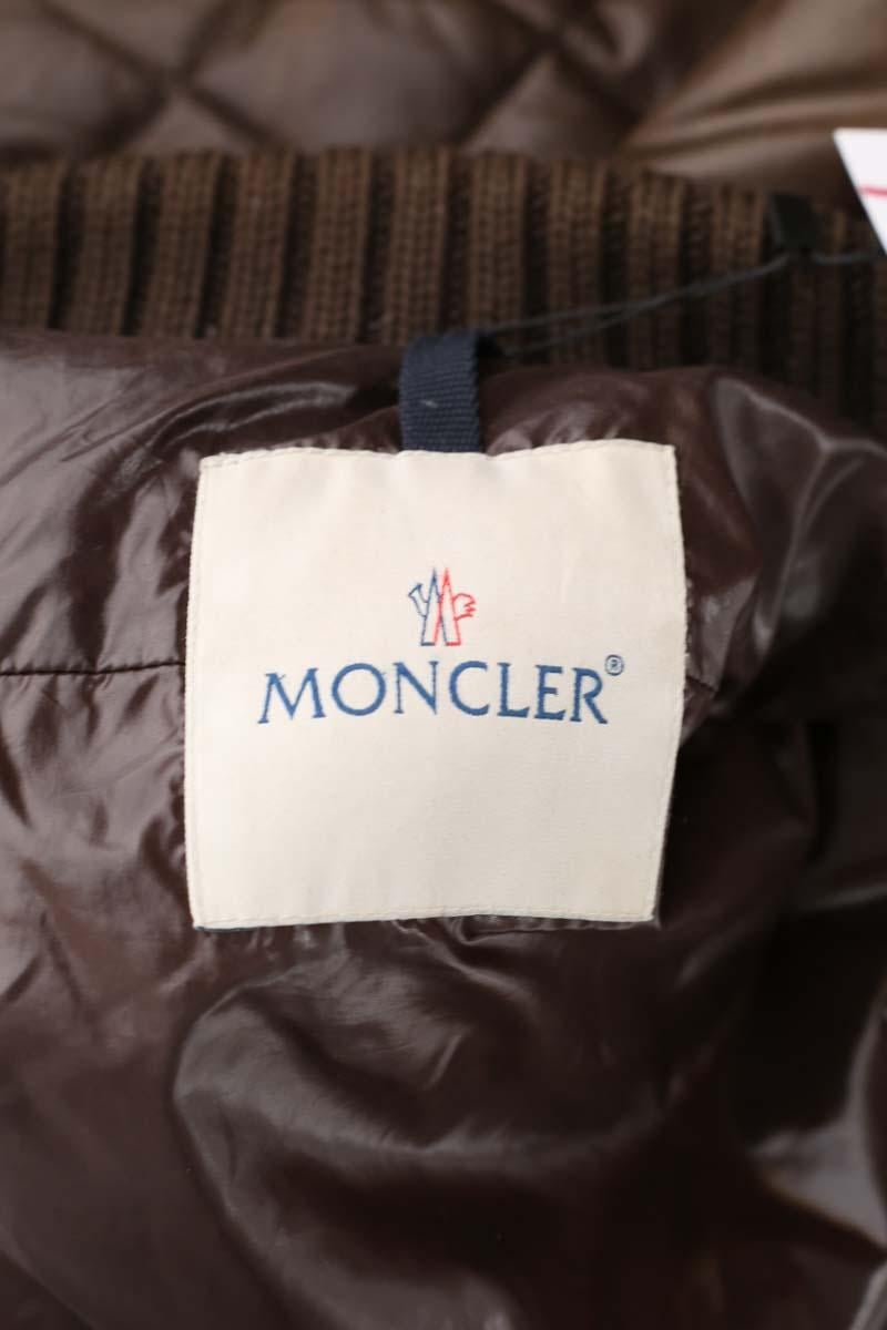 Lightweight quilted padded jacket with high neck MONCLER - Seconde Main Brown