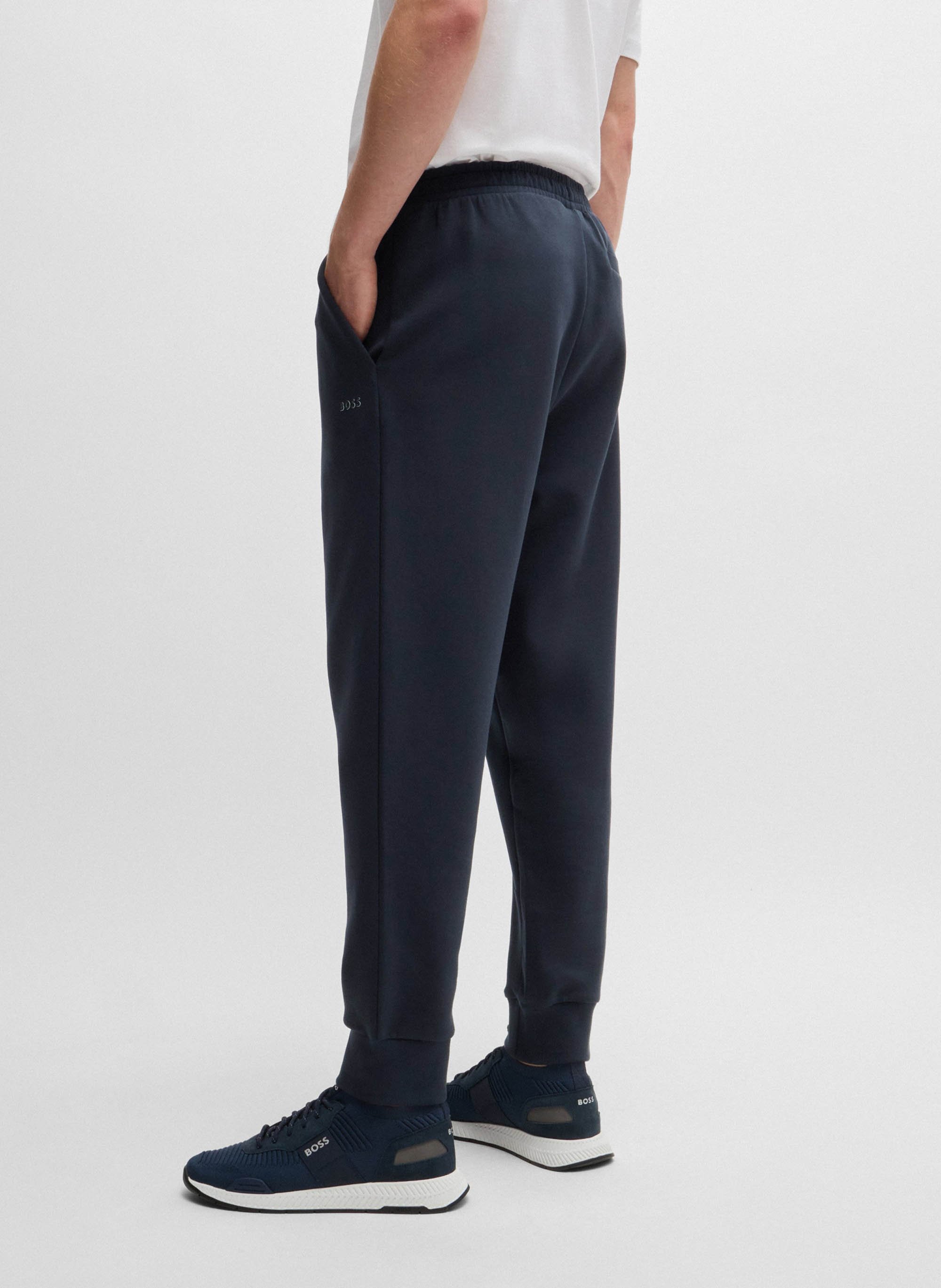 Printed cotton sweatpants BOSS Blue