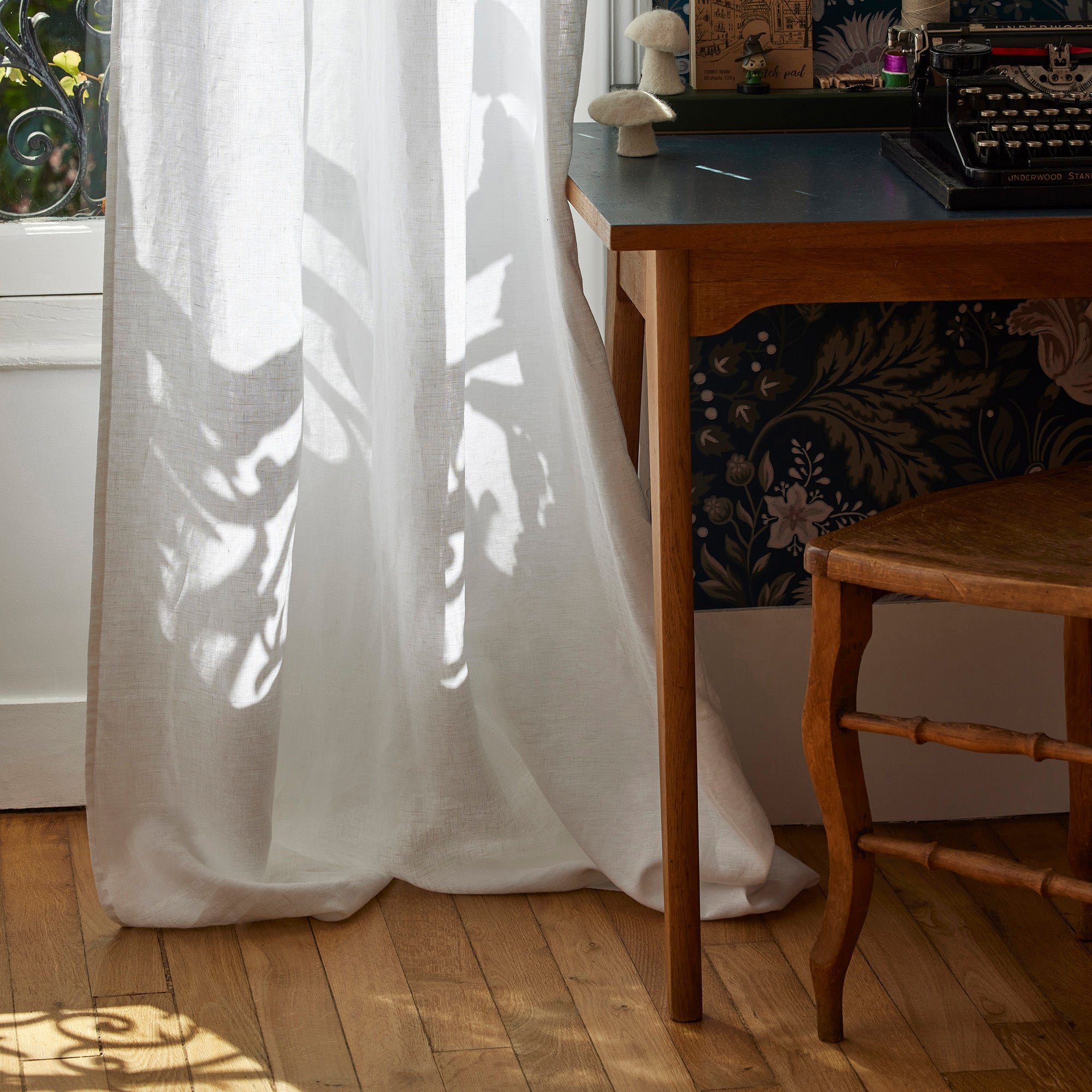 Curtain with gathering tape MADURA White