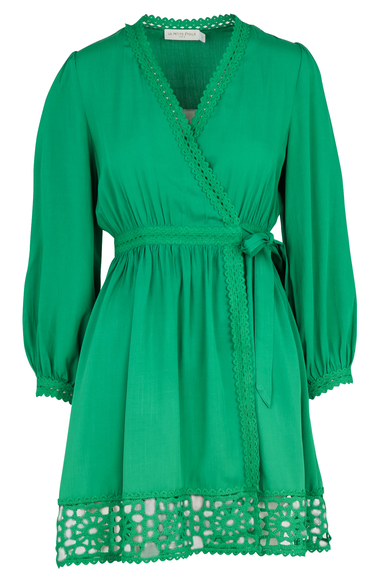 Korte effen jurk LA PETITE ETOILE Groen