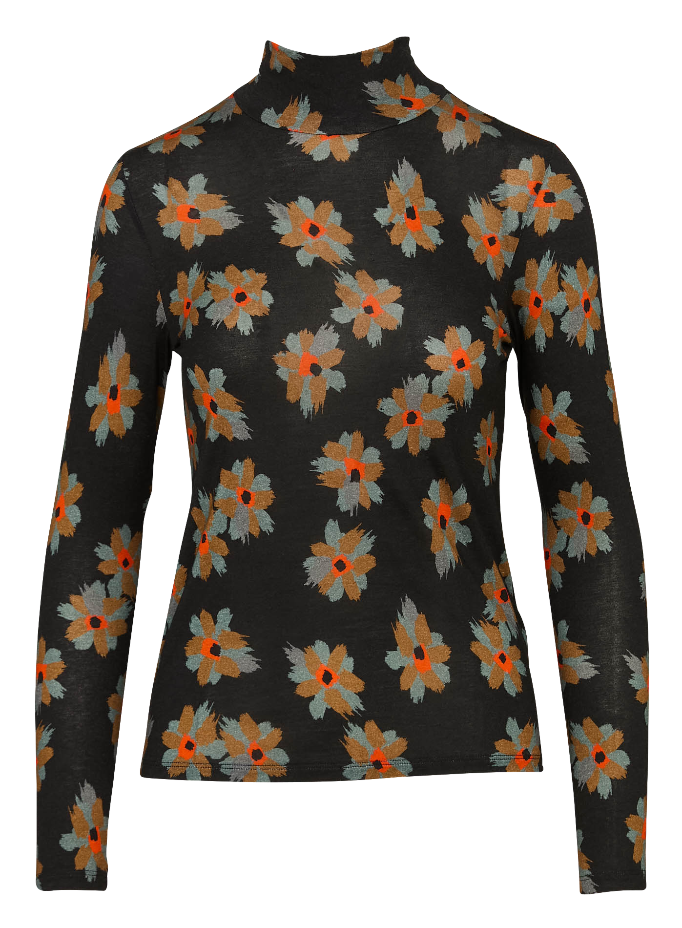 Printed straight fit turtleneck NICE THINGS Black