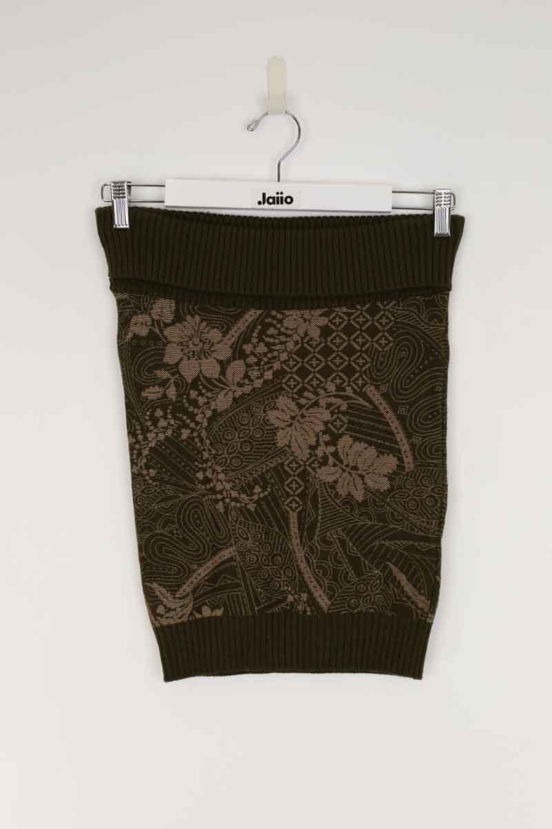 Cotton mini skirt KENZO - SECONDE MAIN Khaki