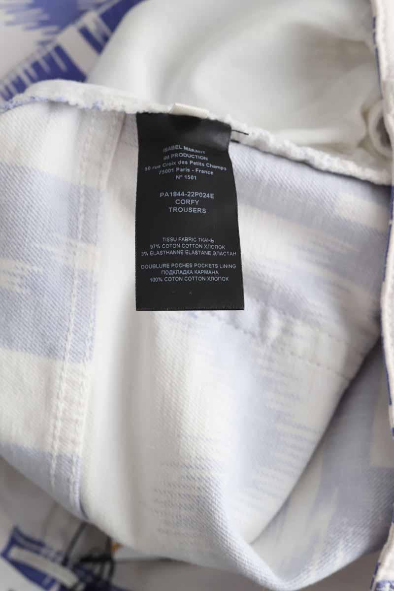 Cotton straight jeans ISABEL MARANT ÉTOILE - SECONDE MAIN White