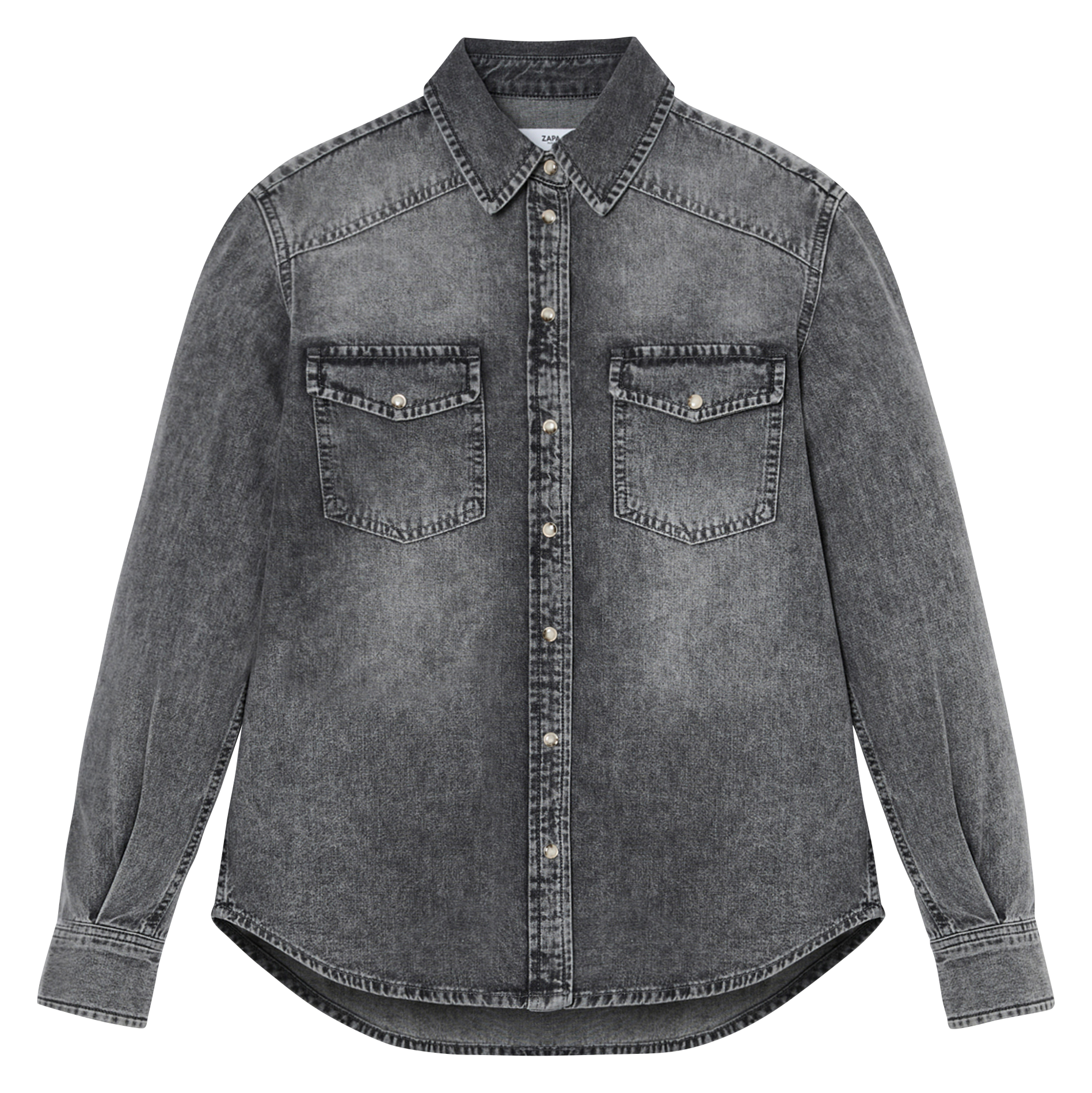 Capri plain oversized shirt ZAPA Black