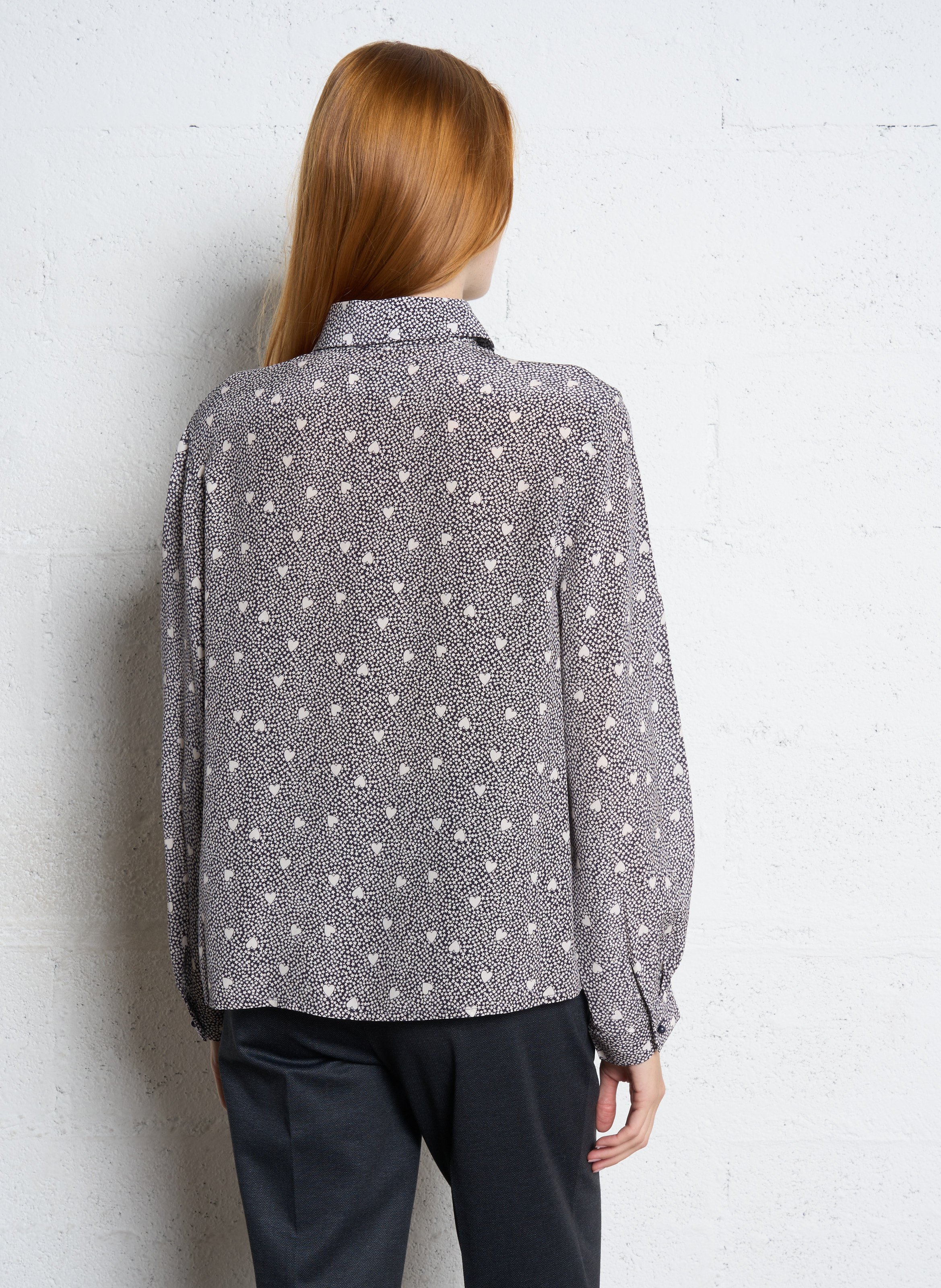 Loose-fit silk shirt DES PETITS HAUTS Black