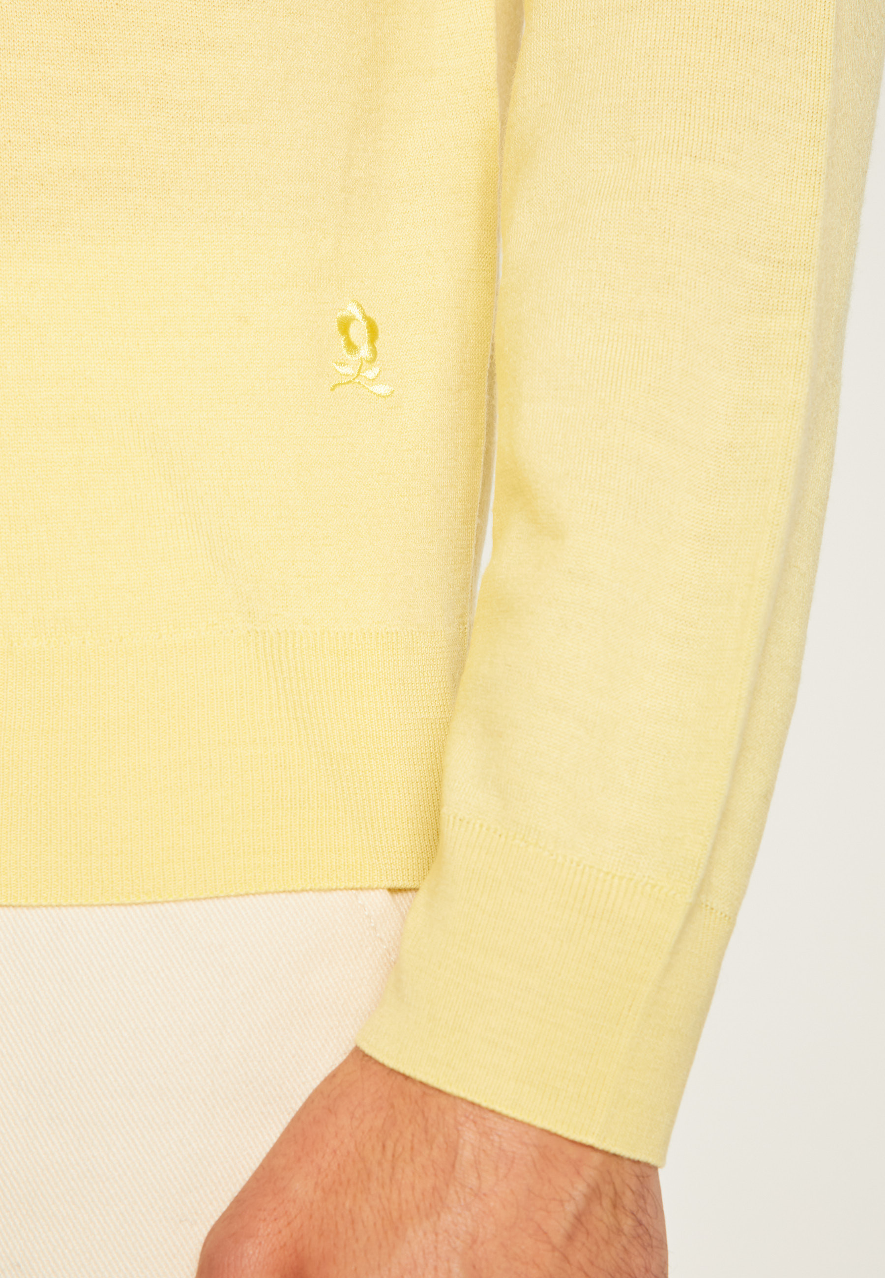 Merino wool sweater MAISON MONTAGUT Yellow