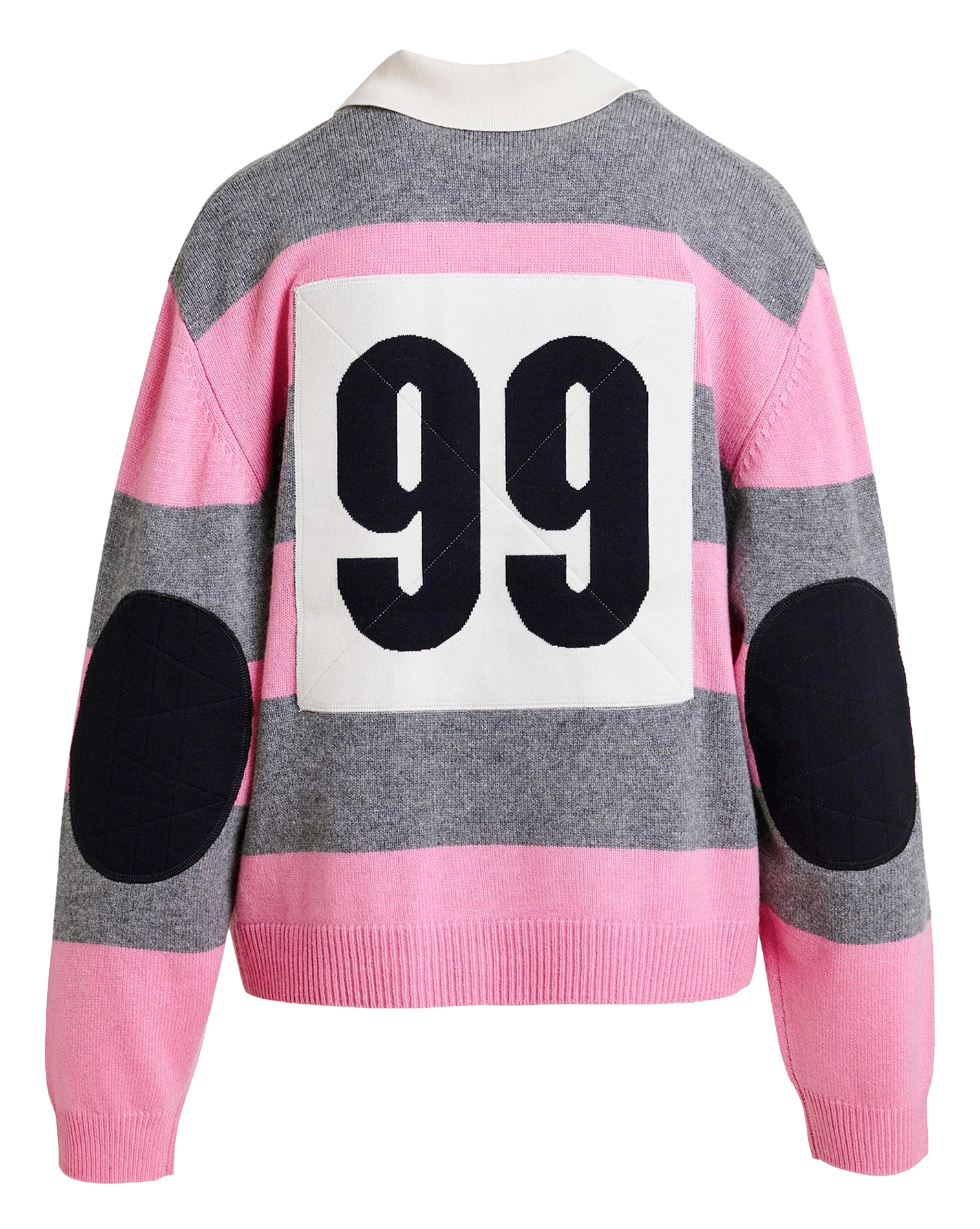 Oversized striped polo ESSENTIEL ANTWERP Grey