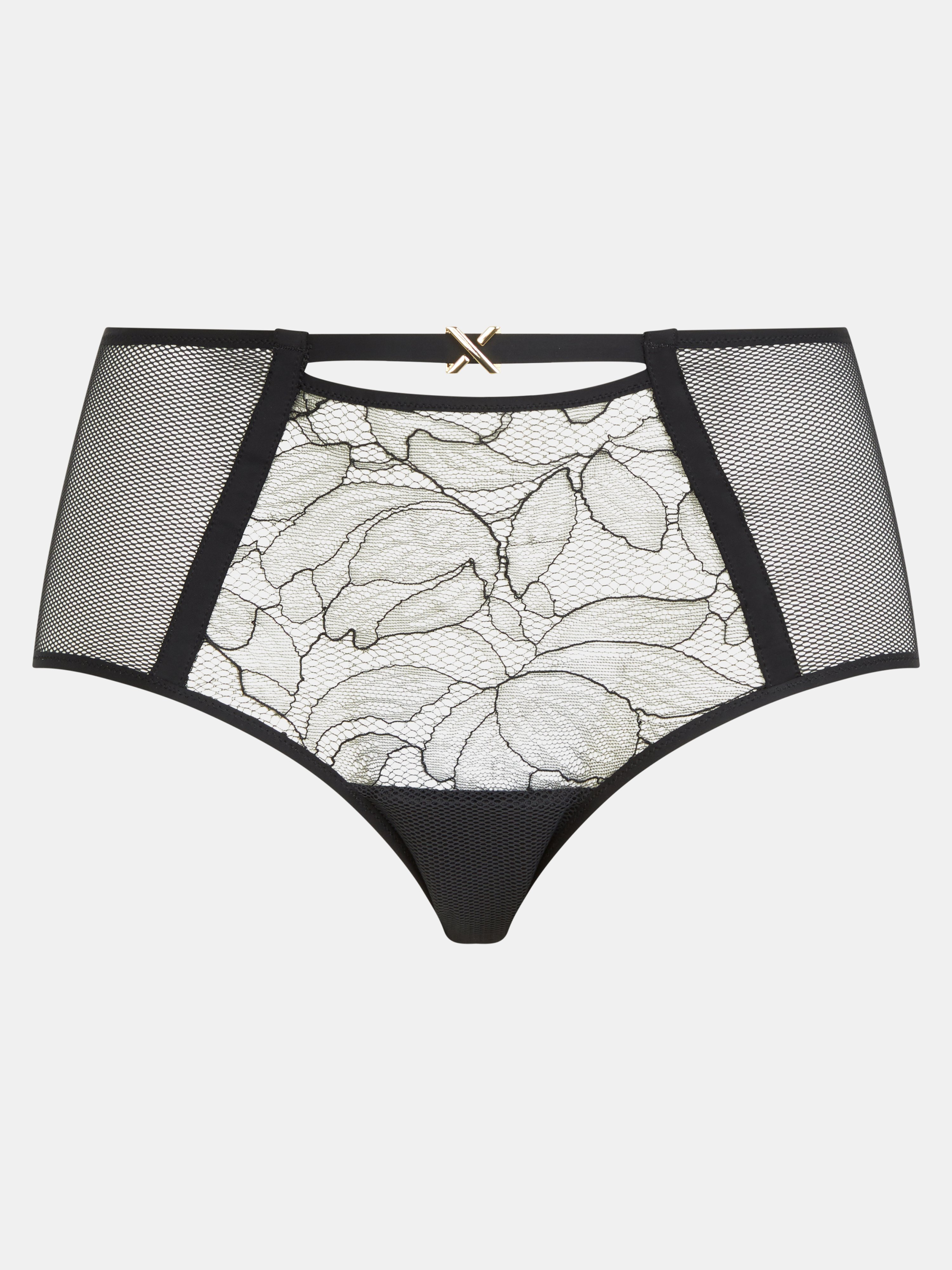 High-waisted panties CHANTELLE X Black