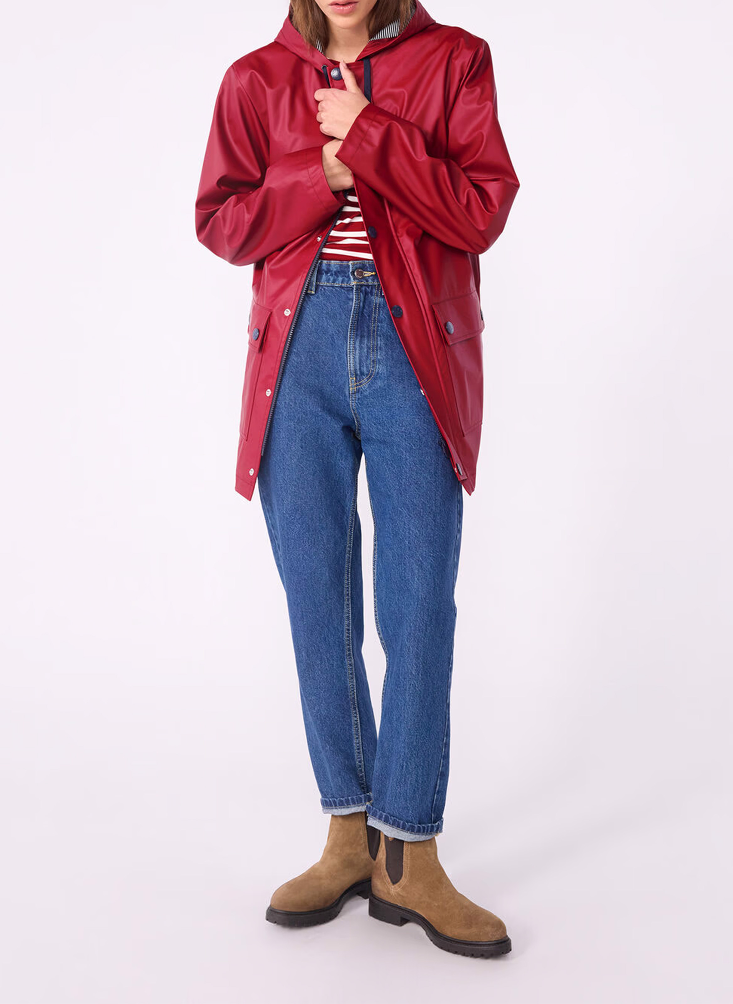 Windjacke mit Kapuze PETIT BATEAU Rot