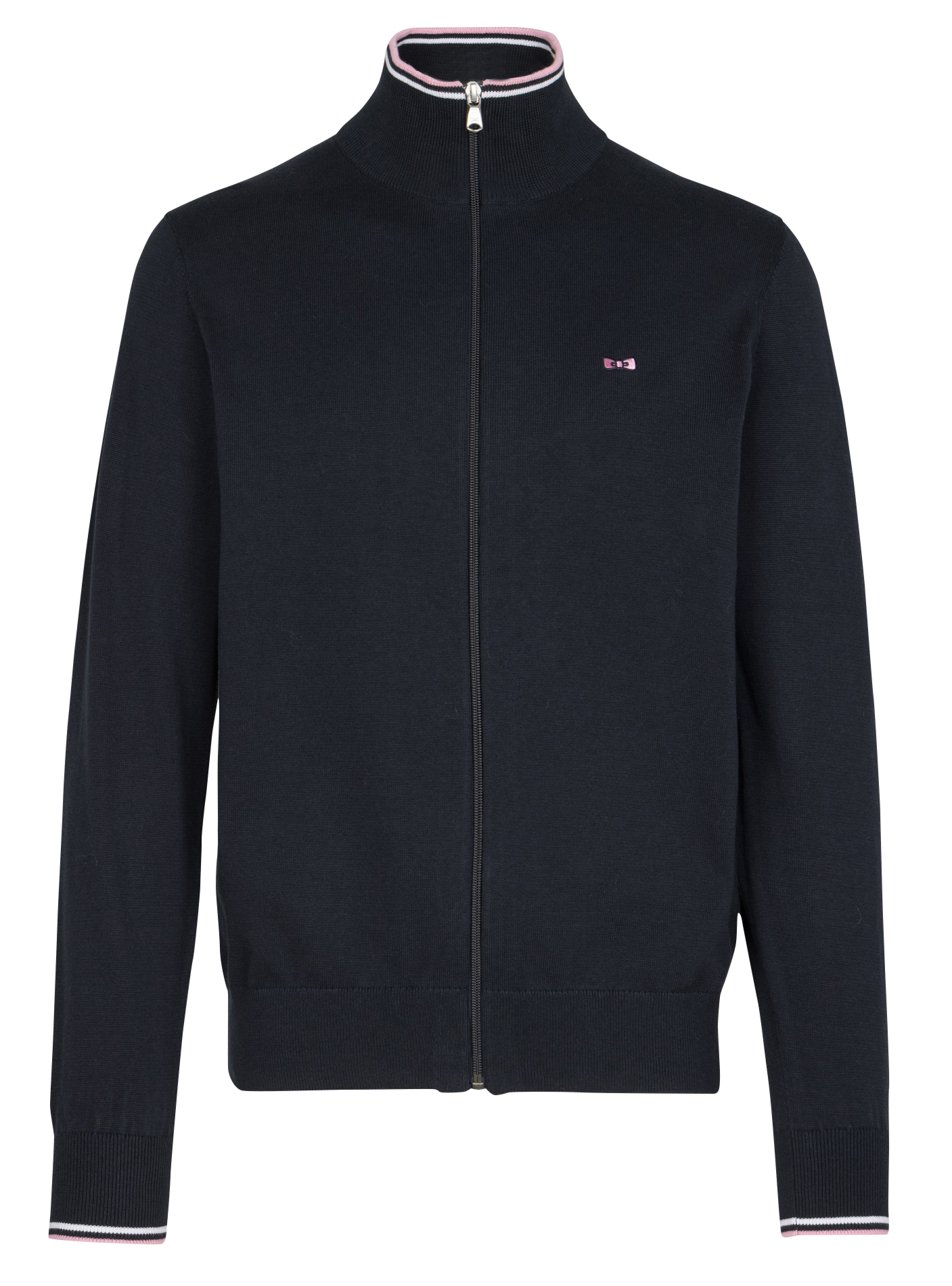 Straight zip-up vest with bow embroidery EDEN PARK Blue