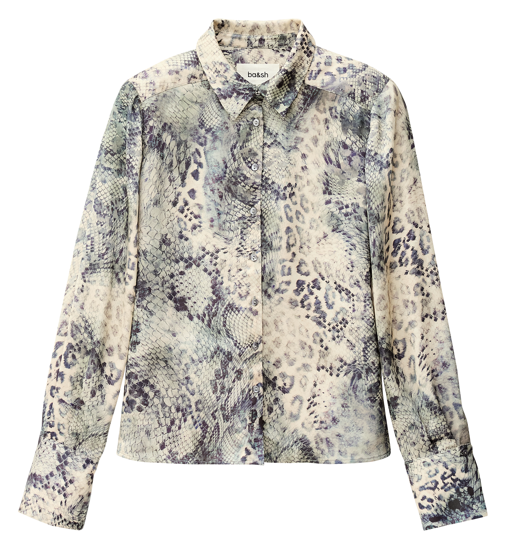 Chemise droite col classique imprimée CORNELIA Bleu