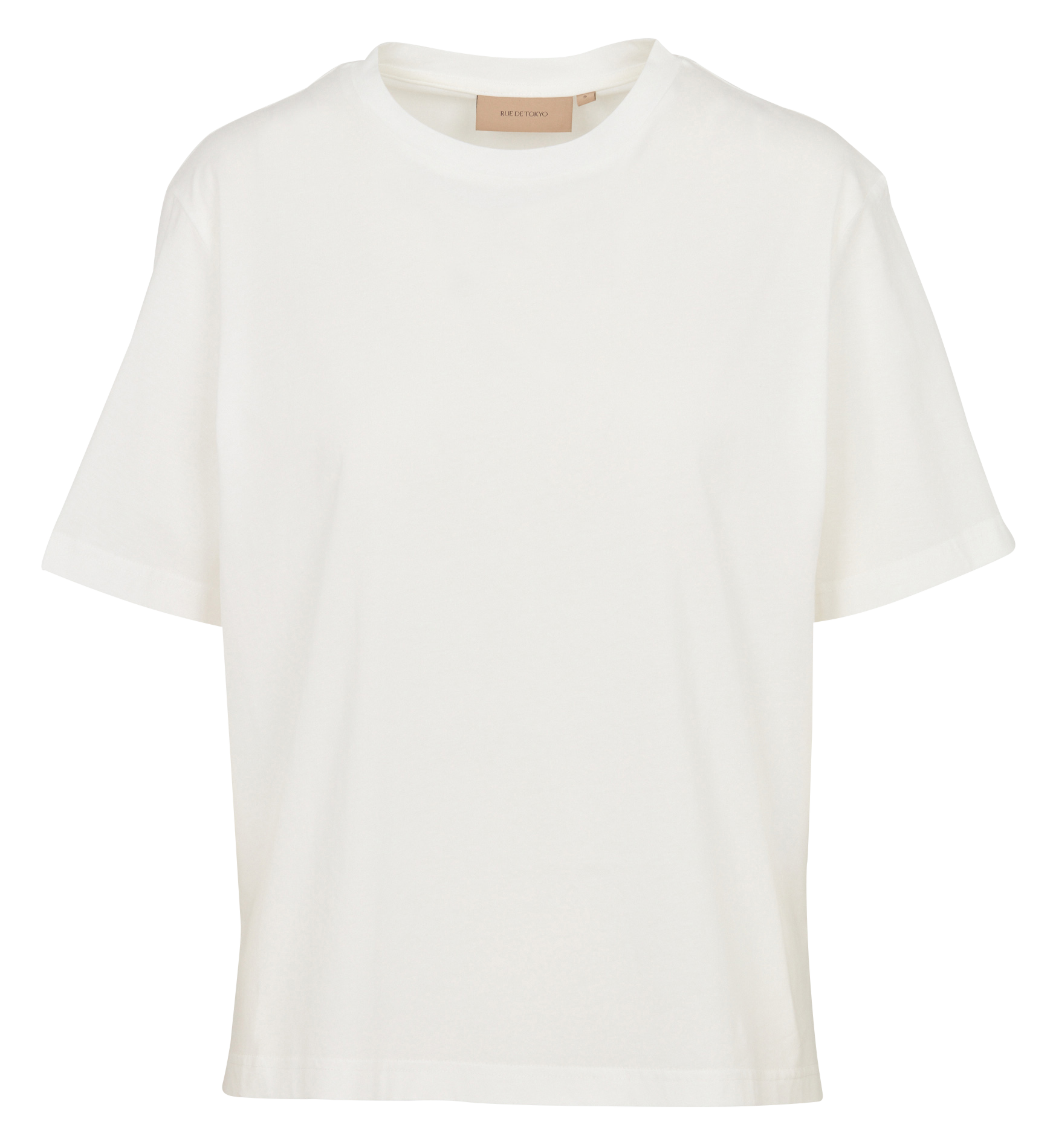 Tee-shirt droit col rond en coton RUE DE TOKYO Blanc