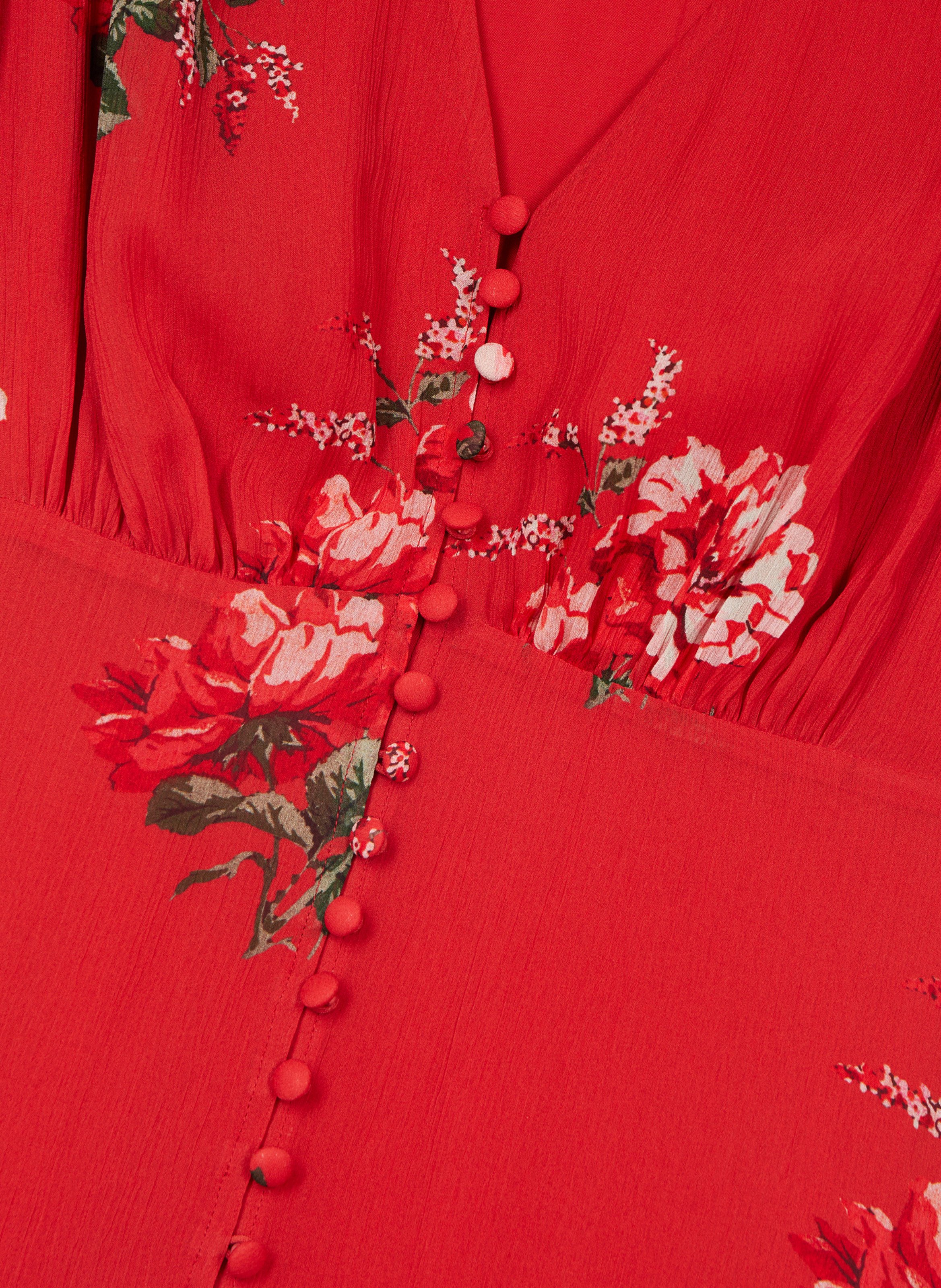 Floral print long dress THE KOOPLES Red