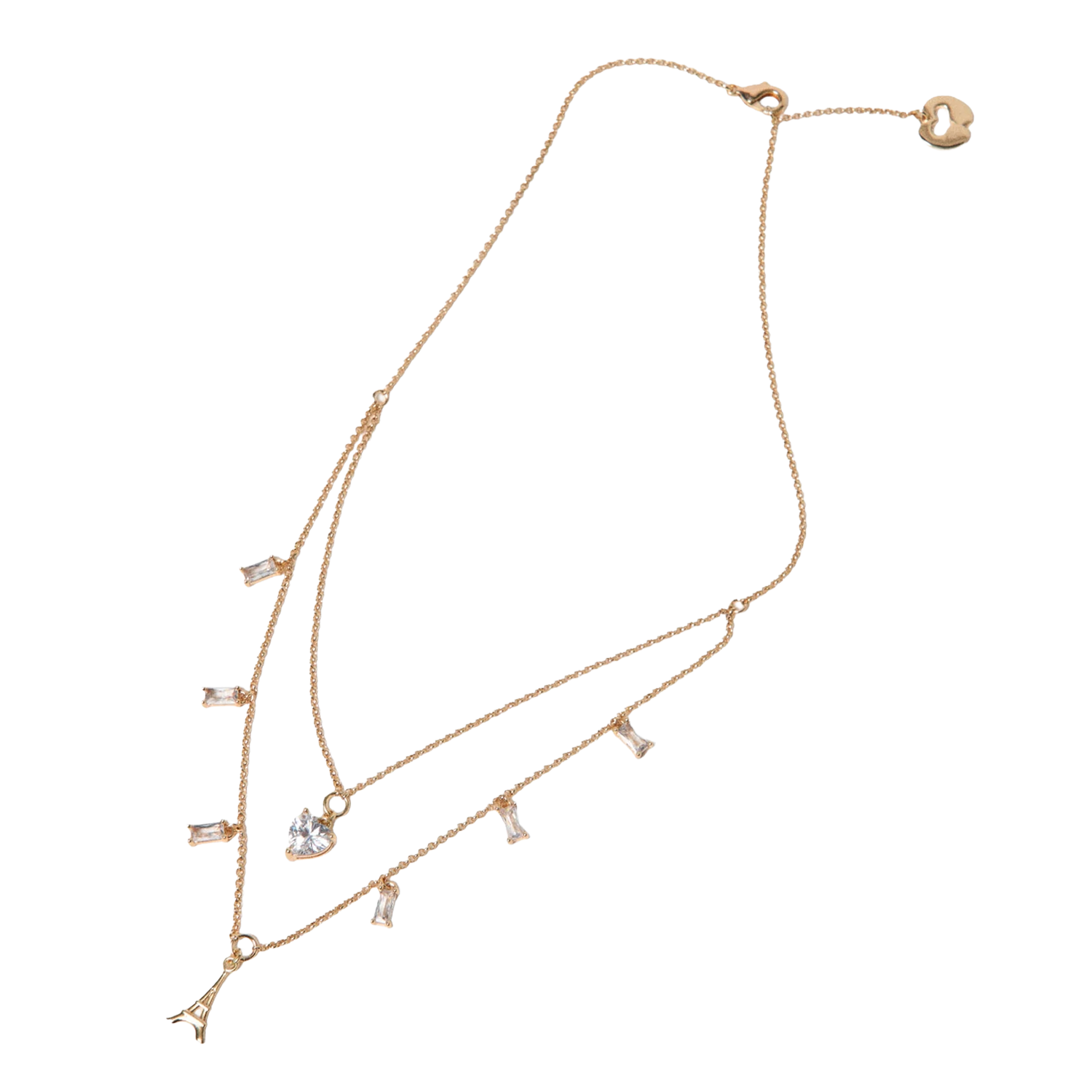 Strass ketting met kettingen MAJE Goudkleurig