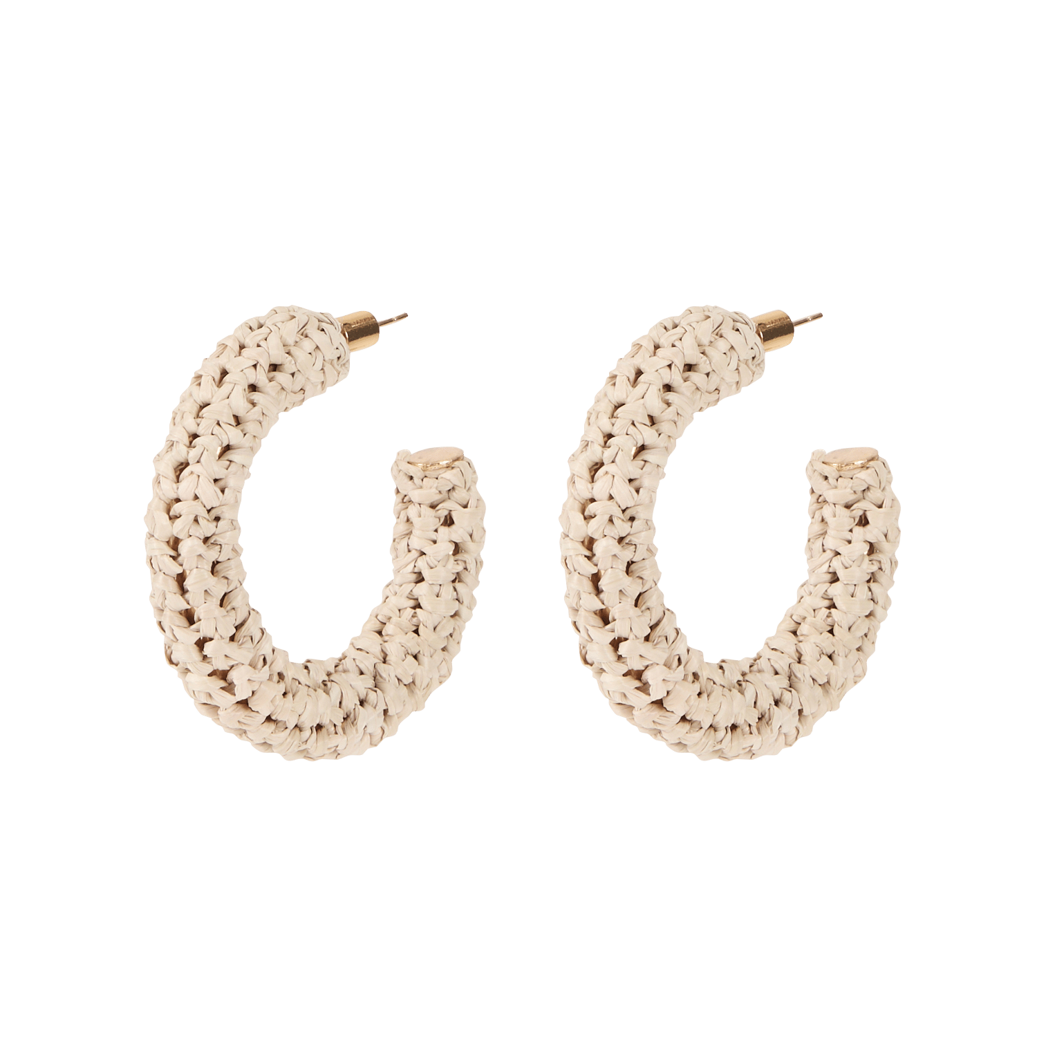 Offen gestaltete Raffia-Ohrringe FEEKA