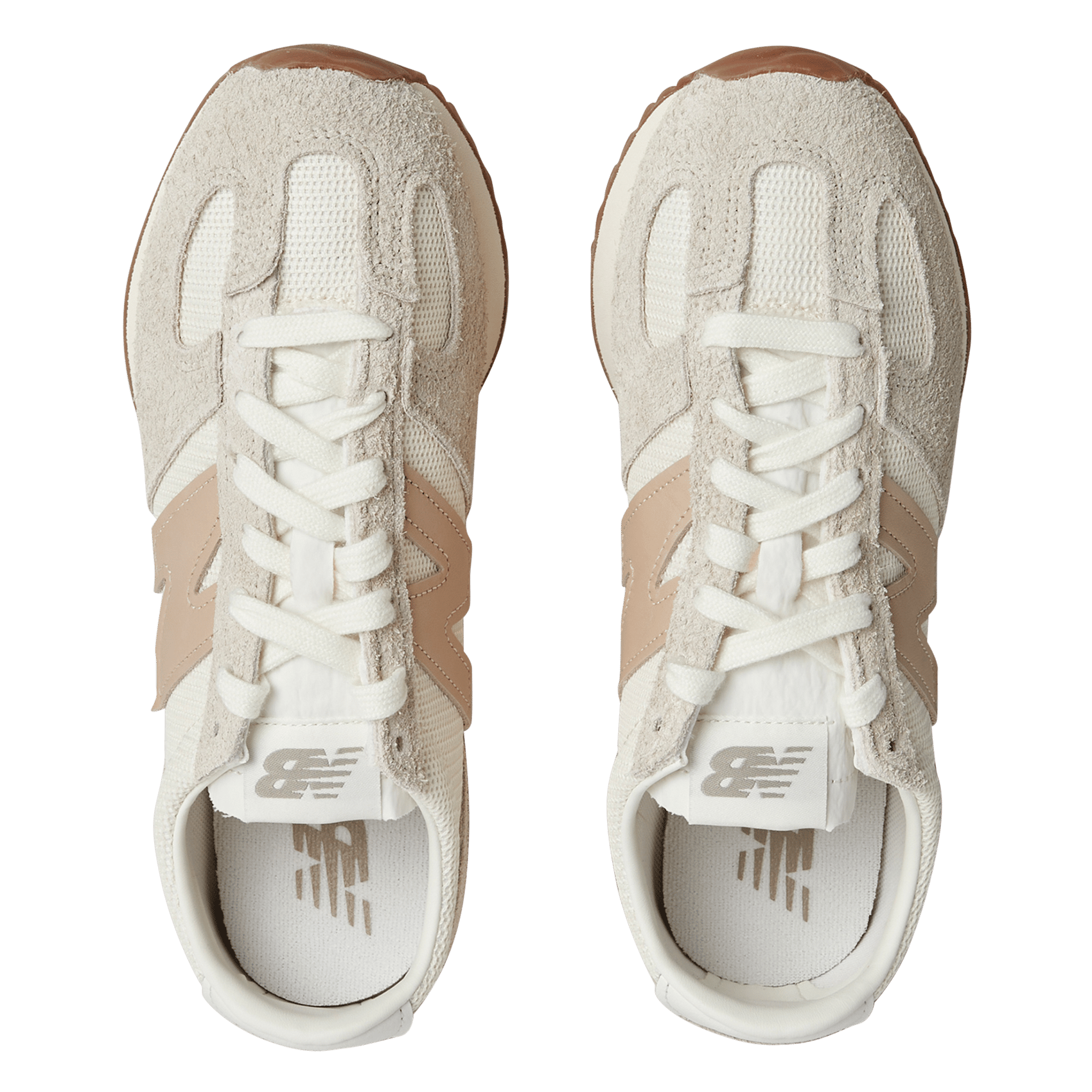 Low-top leather mix sneakers NEW BALANCE Grey