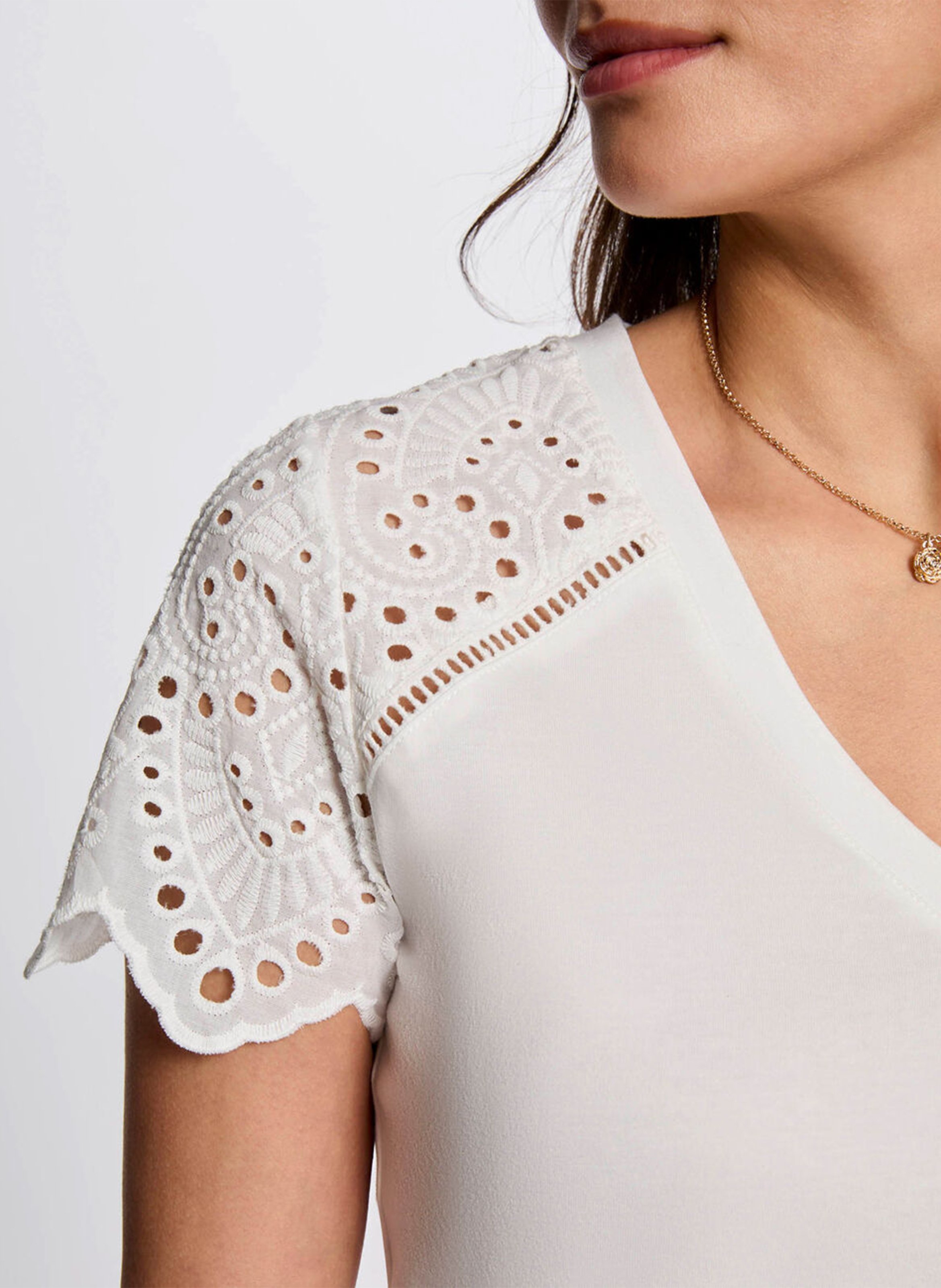 Basic cotton T-shirt MORGAN White