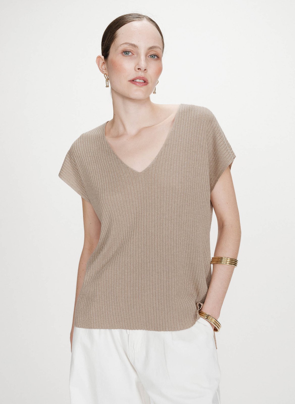 Effy - Oberteil mit V-Ausschnitt GRACE ET MILA Golden
