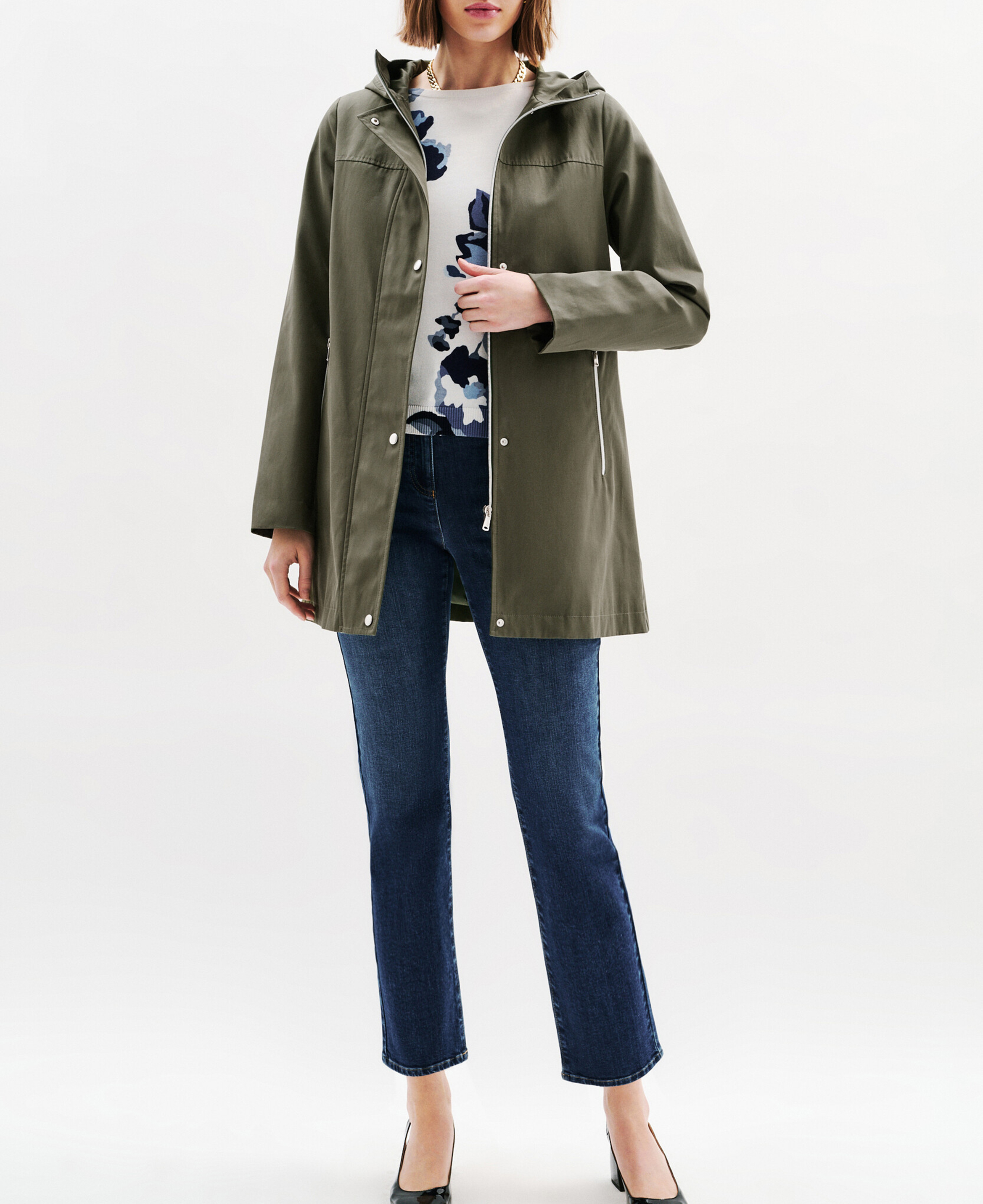 Jas met opstaande kraag CAROLL Kaki