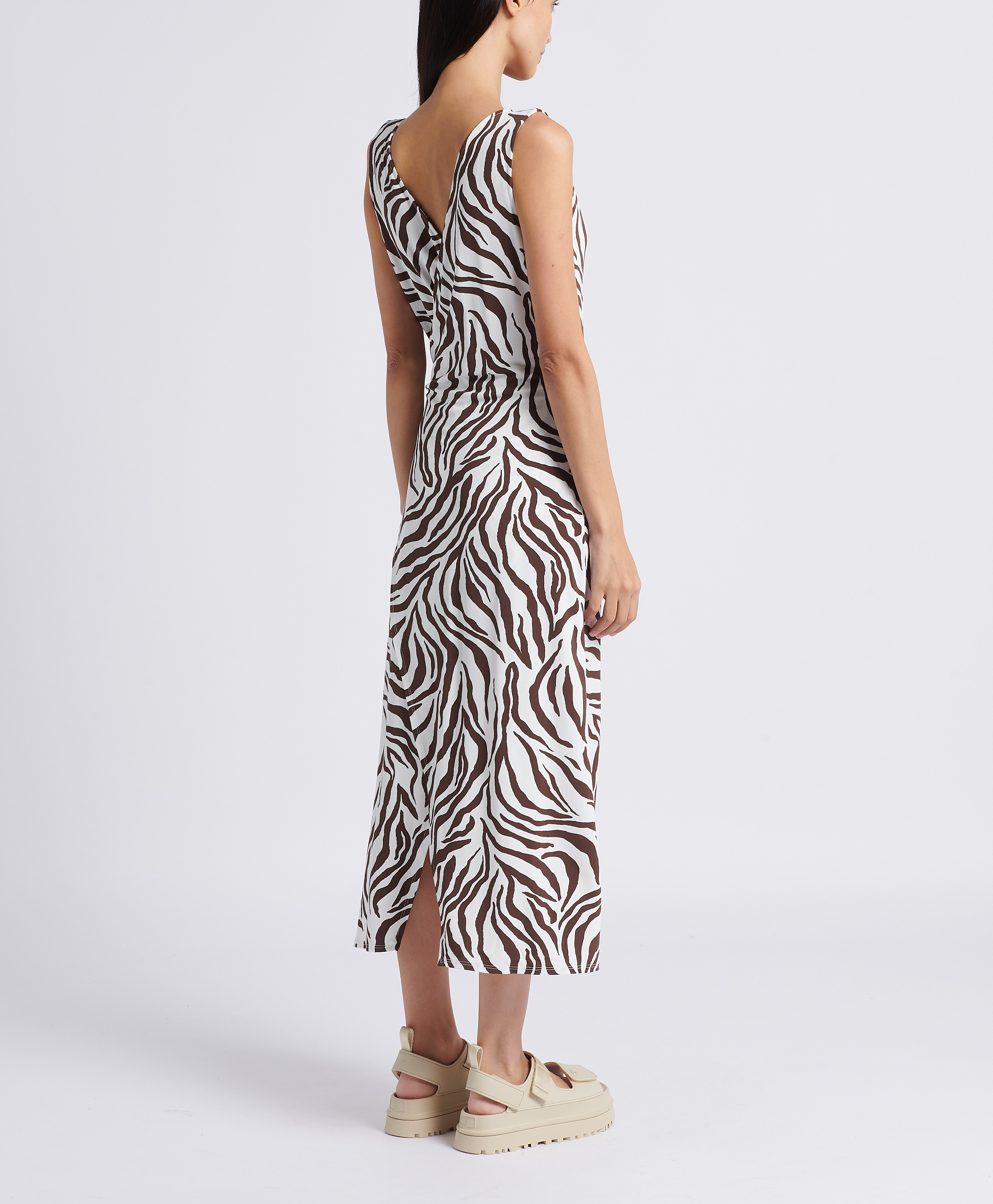 Printed beach dress MAX MARA LEISURE Brown