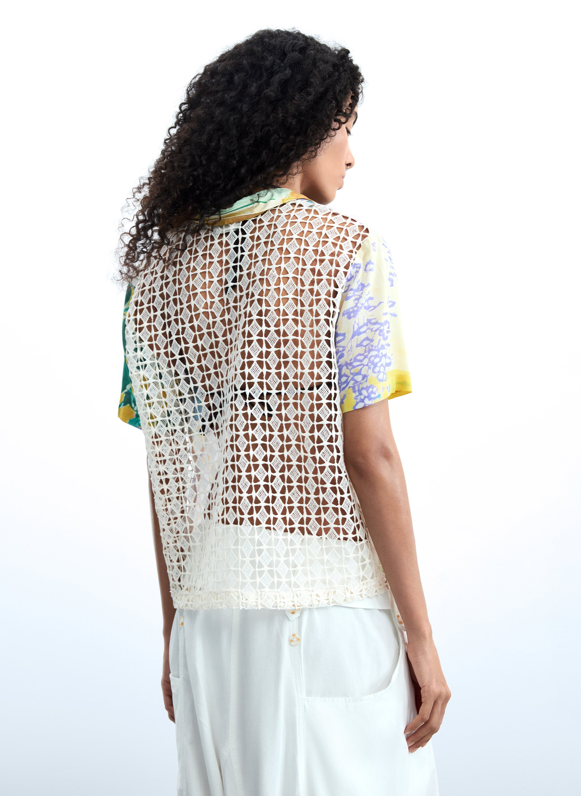 Chemise imprimée col v DESIGUAL Multicolore