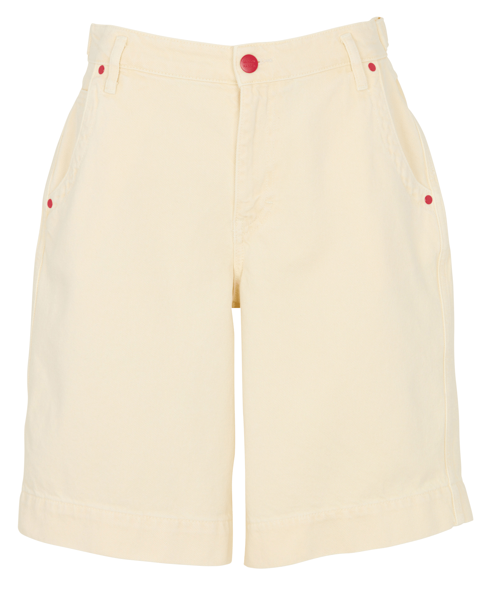 Straight-cut organic cotton shorts DAMSON MADDER Yellow
