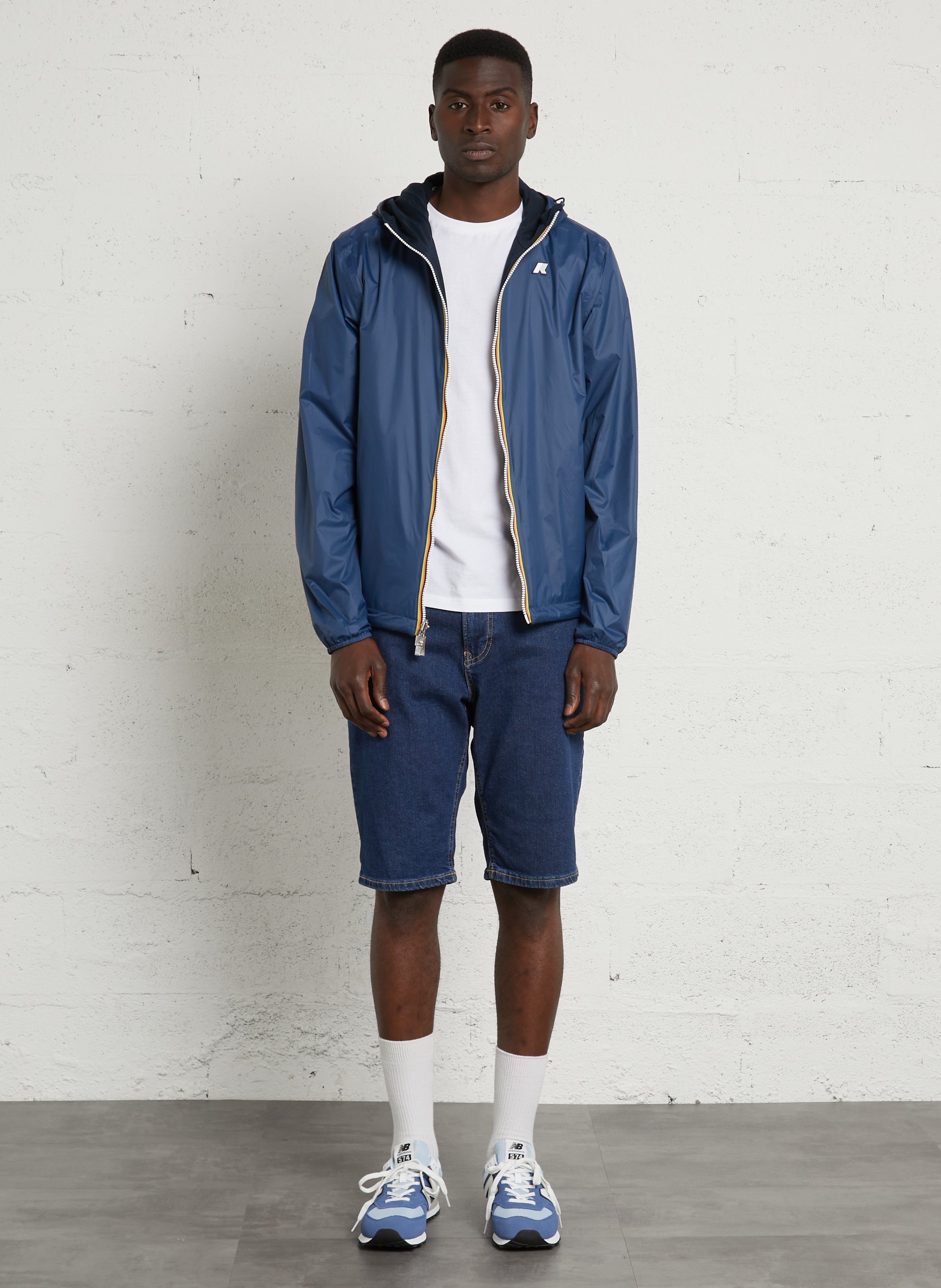 Sweat zippé en coton K-WAY Bleu