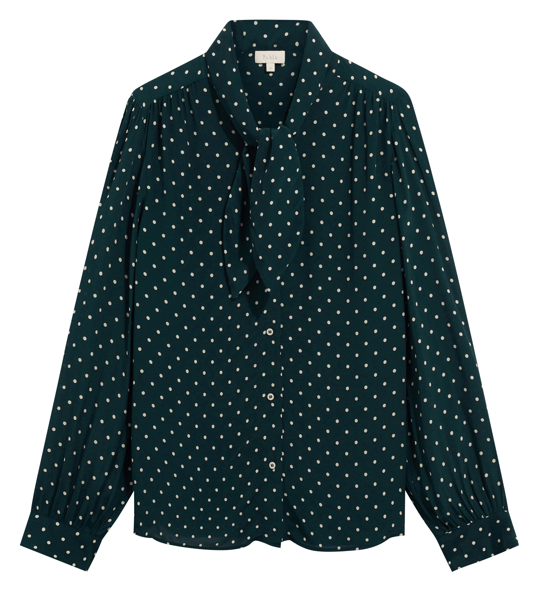 Polka dot blouse PABLO Green