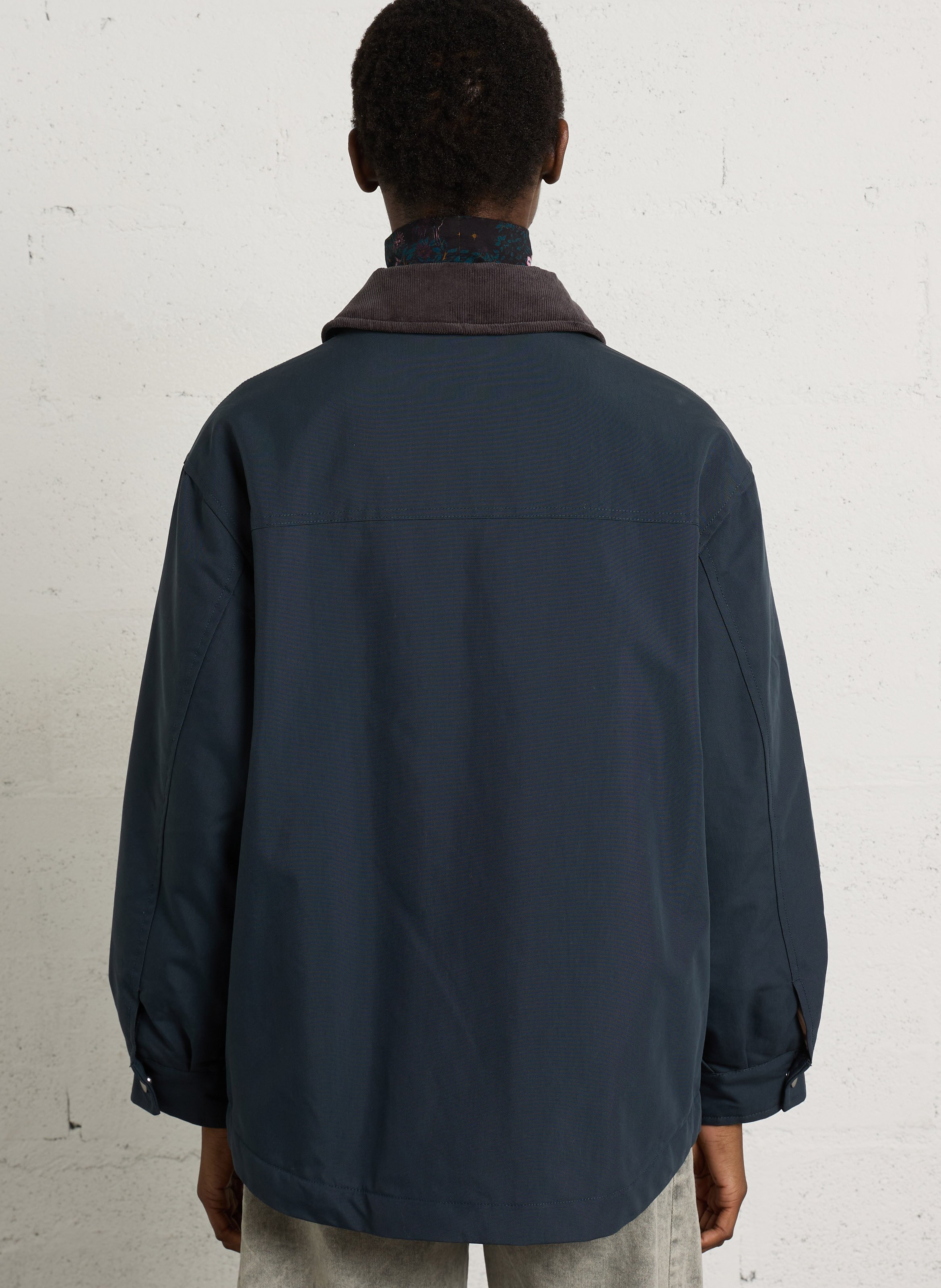 Cotton-blend jacket with classic collar BELLEROSE Blue