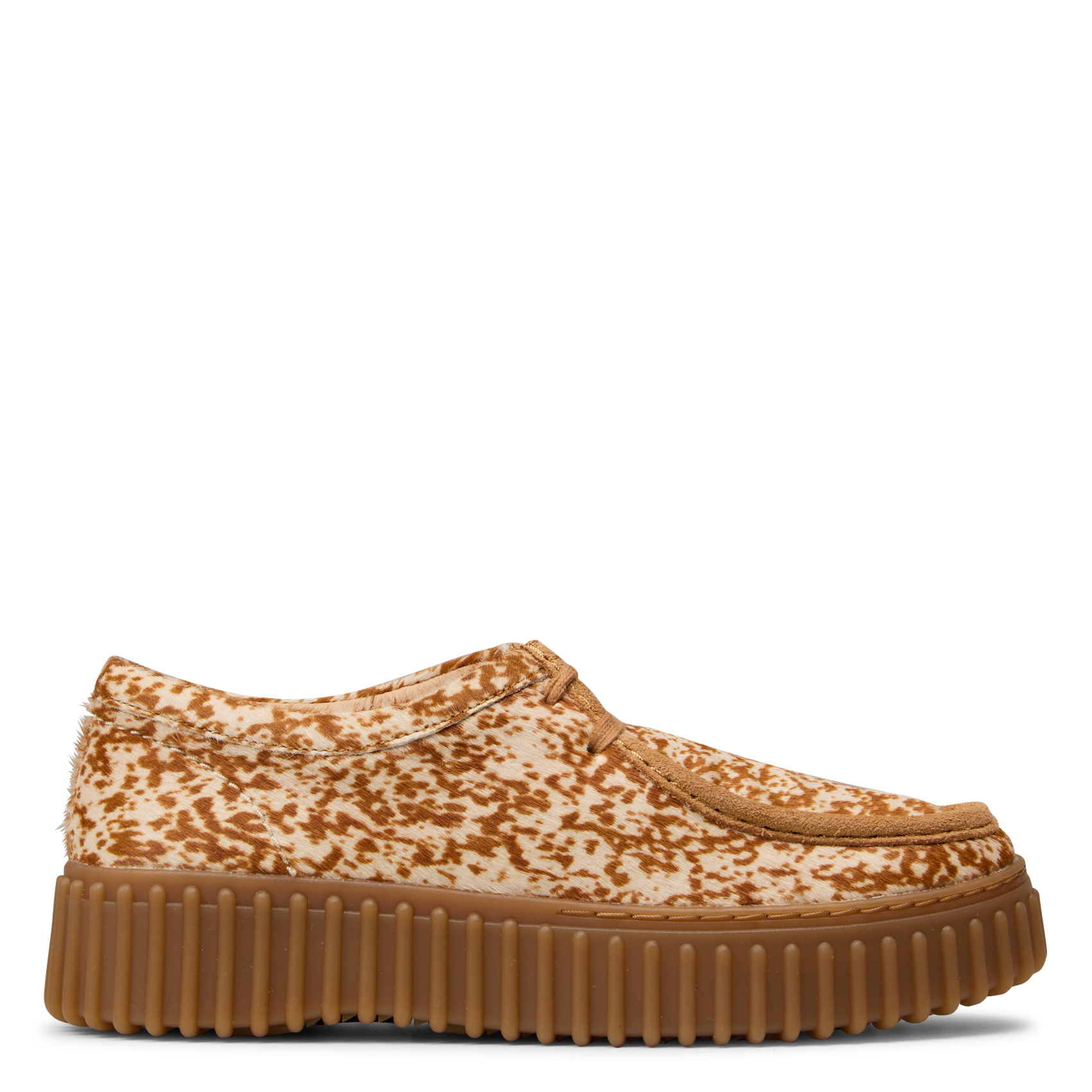 Mokassins mit Animalprint und Schnürung aus Leder CLARKS Braun