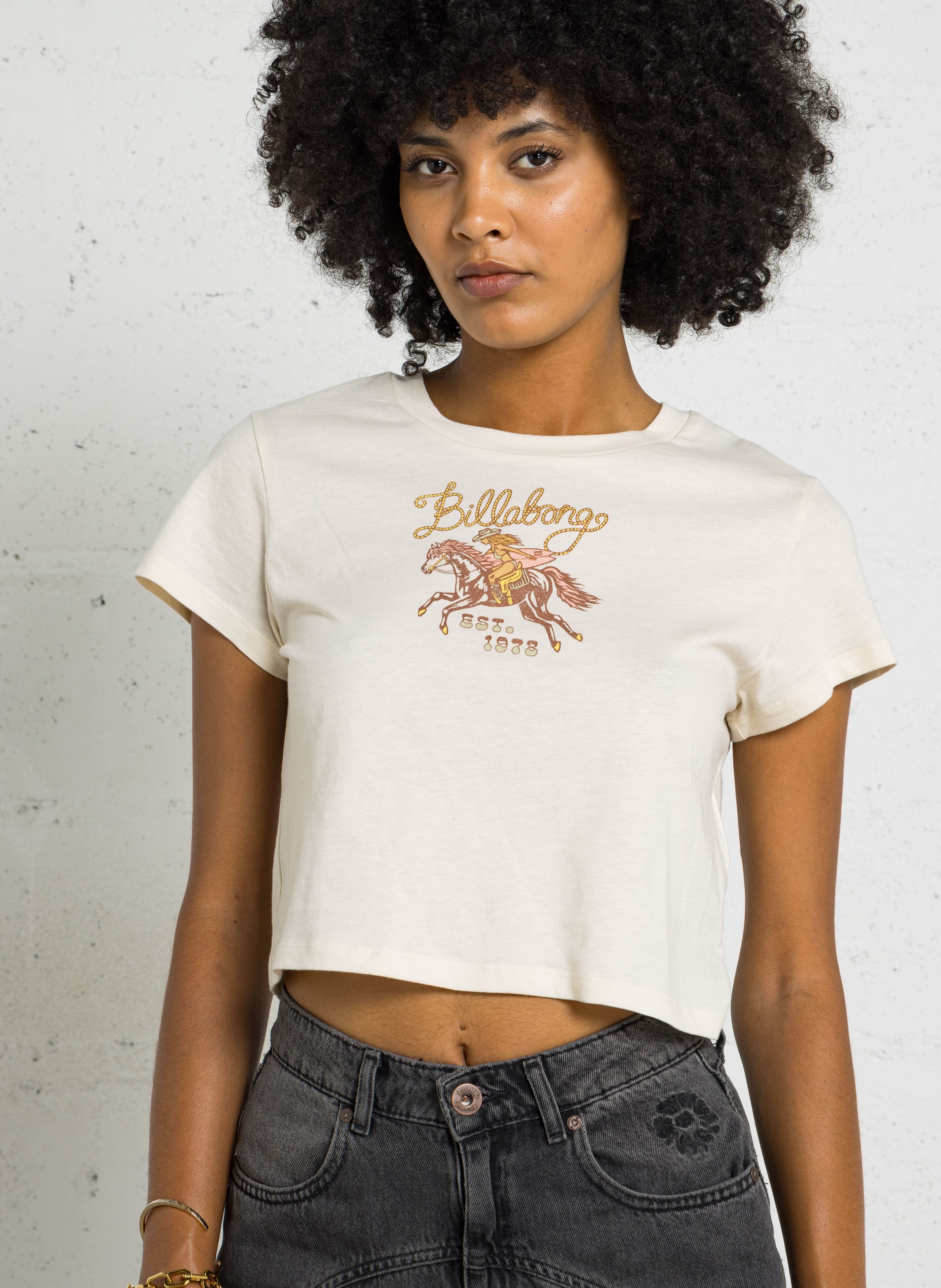 Regular-fit, katoenen T-shirt met ronde hals BILLABONG Beige