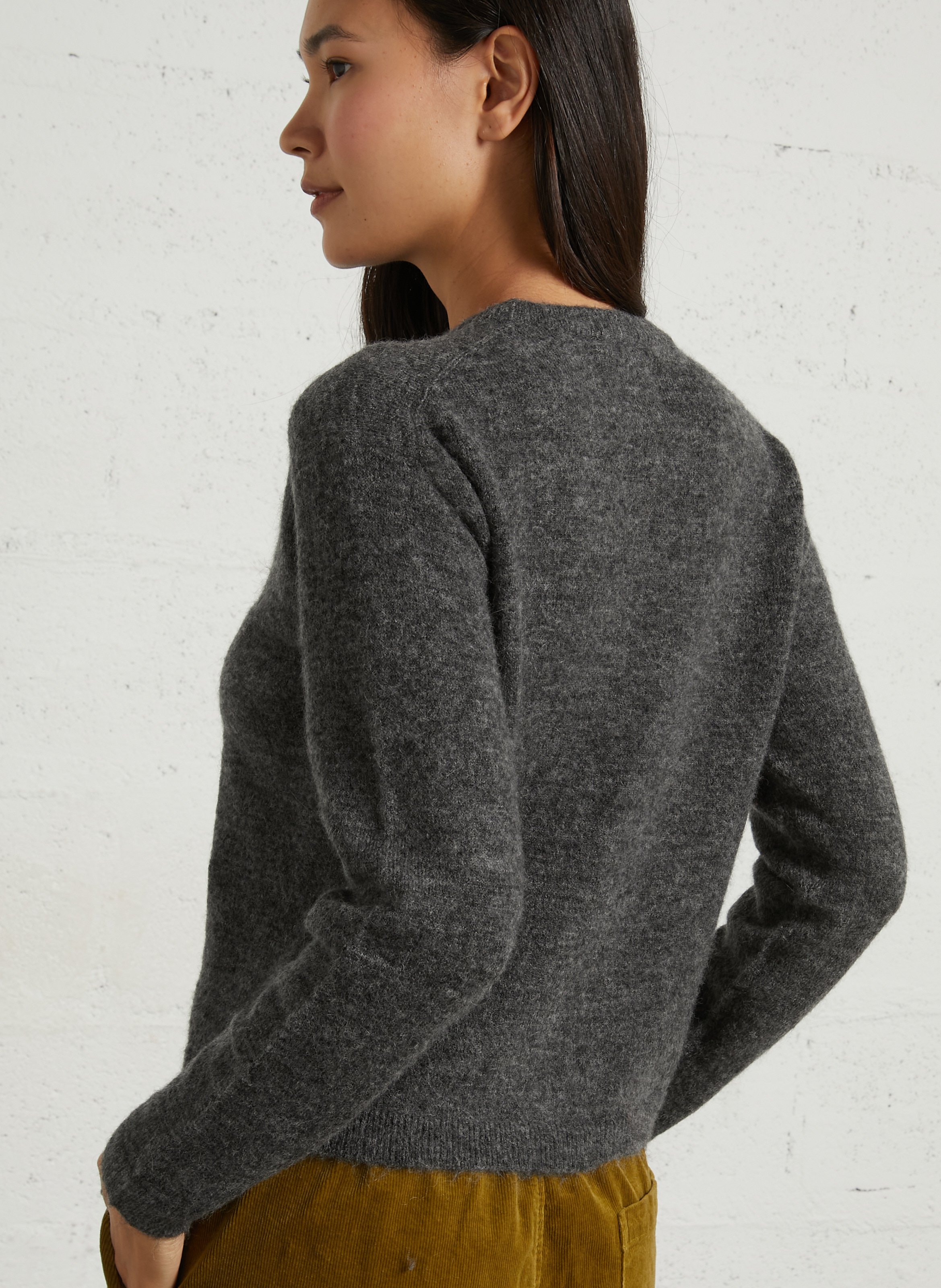 Weiter Pullover mit Rundhalsausschnitt LEON & HARPER Grau