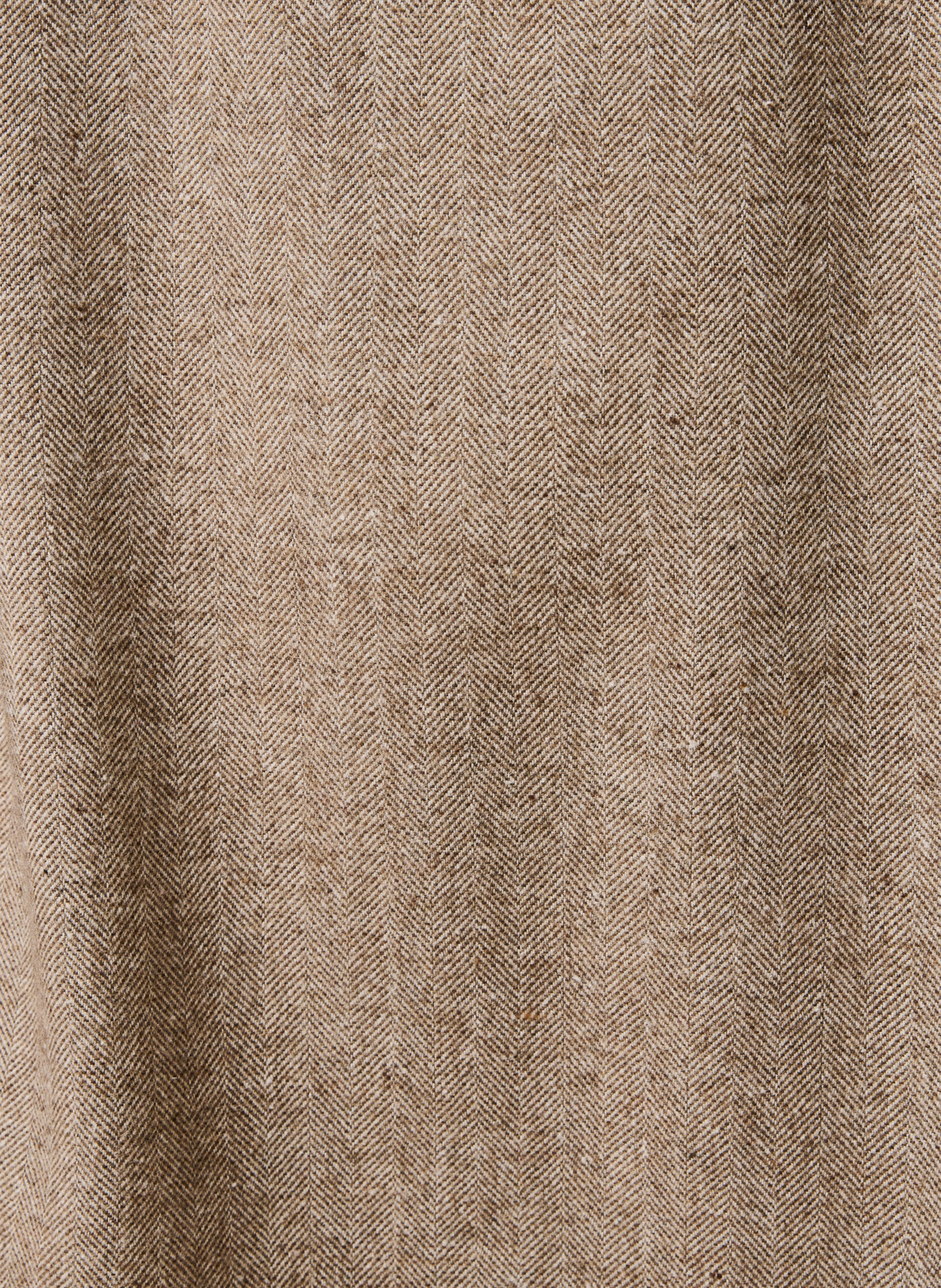 Short straight long-sleeved dress LA FEE MARABOUTEE Beige