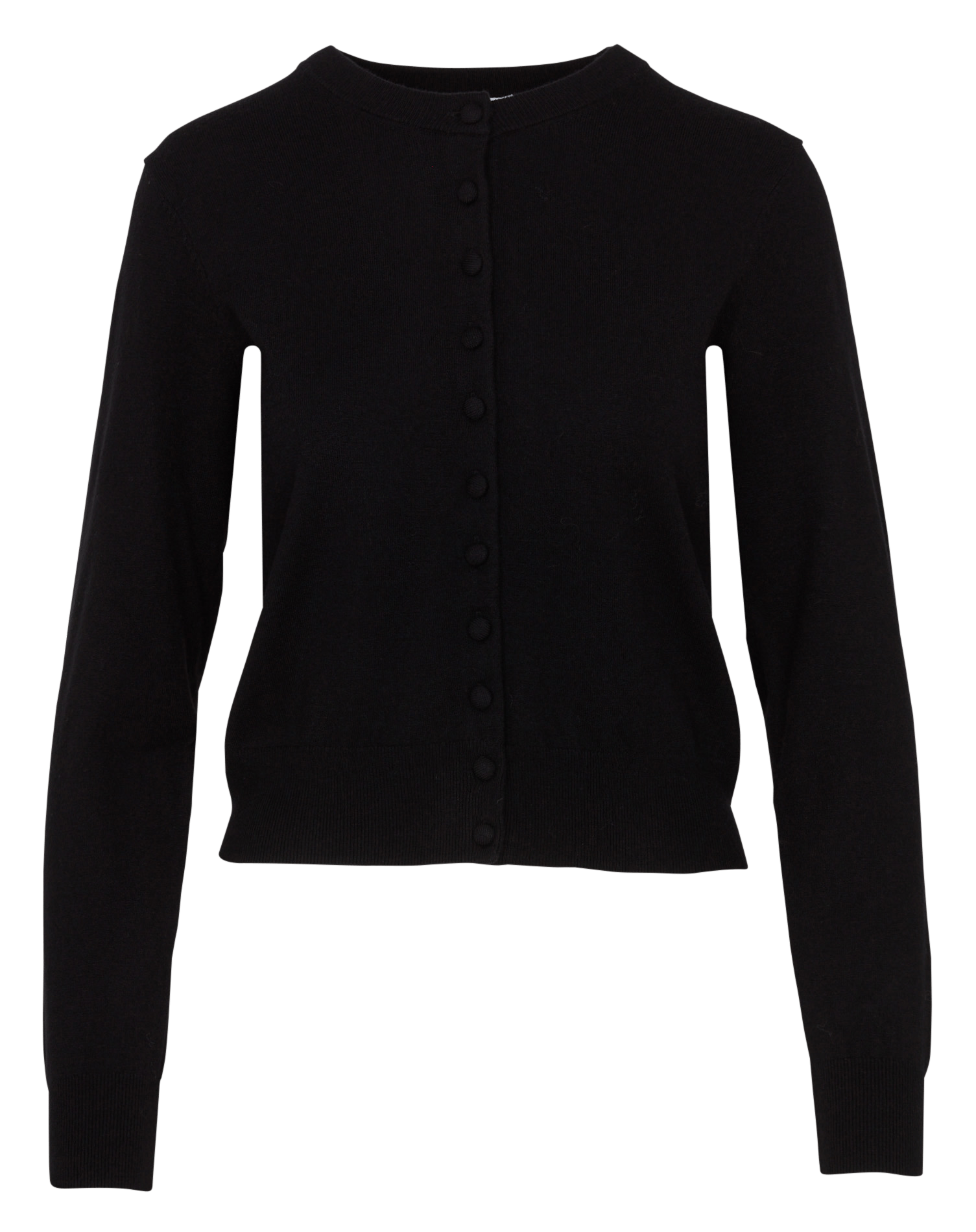 Gerader Rundhals-Cardigan KOOKAI Schwarz