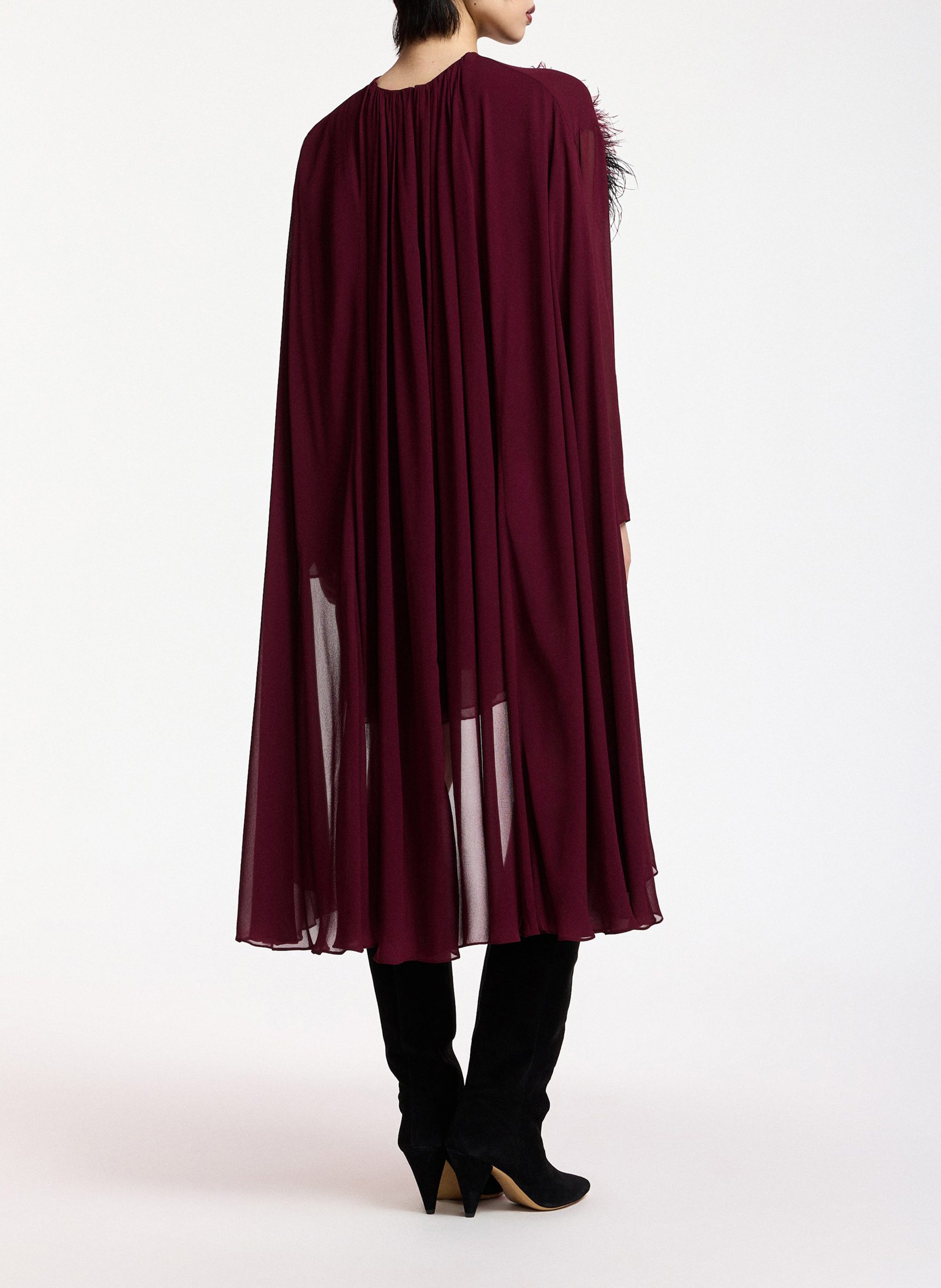 Robe courte ample col montant ESSENTIEL ANTWERP Rouge
