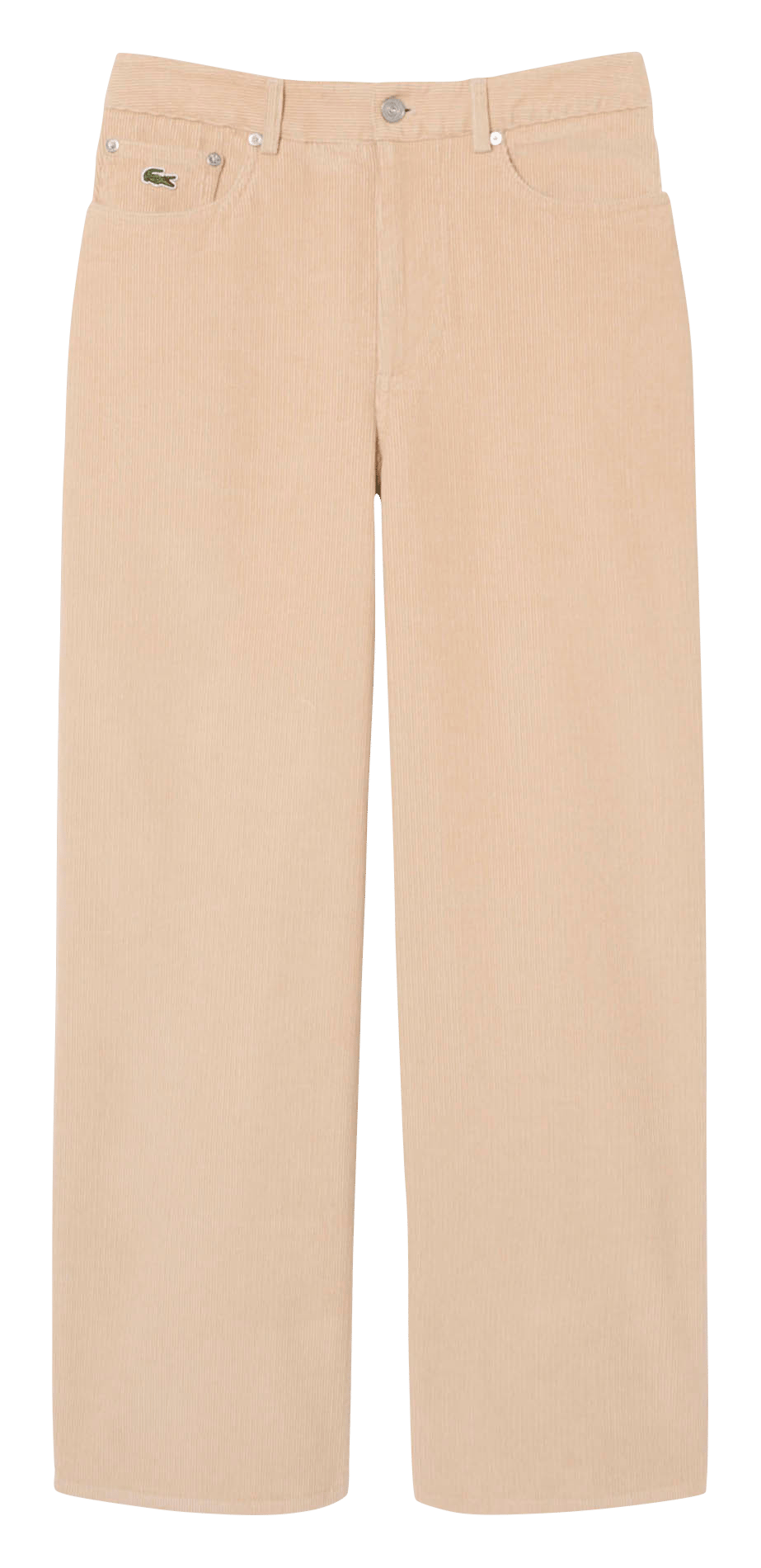 Cotton corduroy straight-leg pants LACOSTE Beige