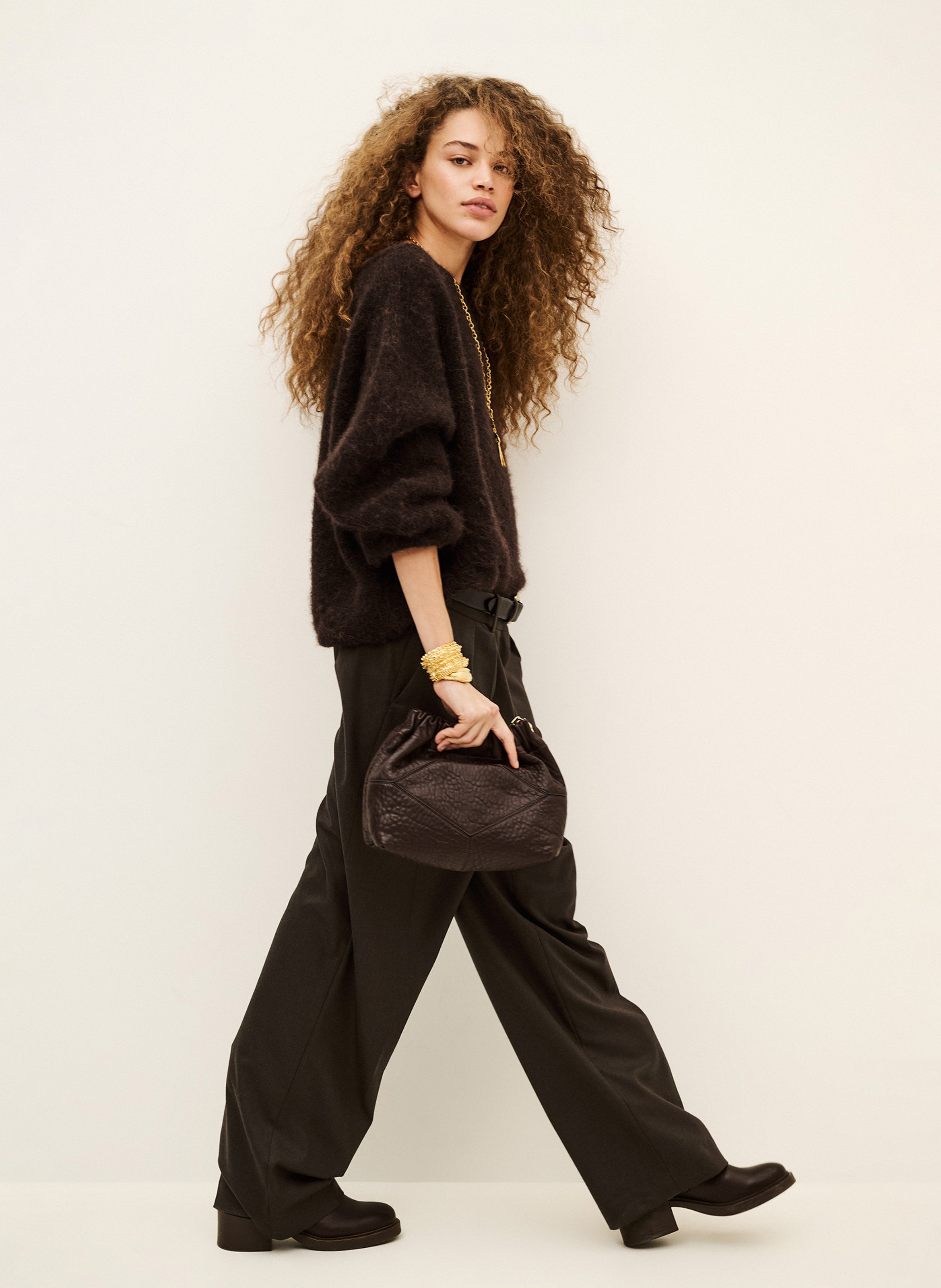 Einfarbige Bundfaltenhose | Braun BA&SH Damen