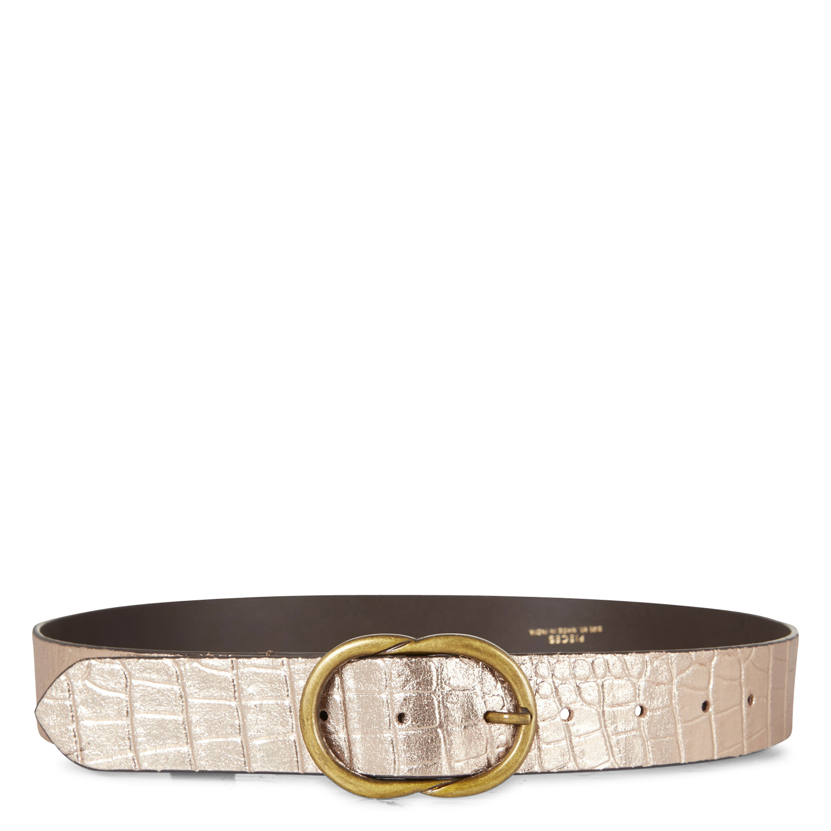 Ledergürtel in Kroko-Optik mit Schnalle GoldenPIECES